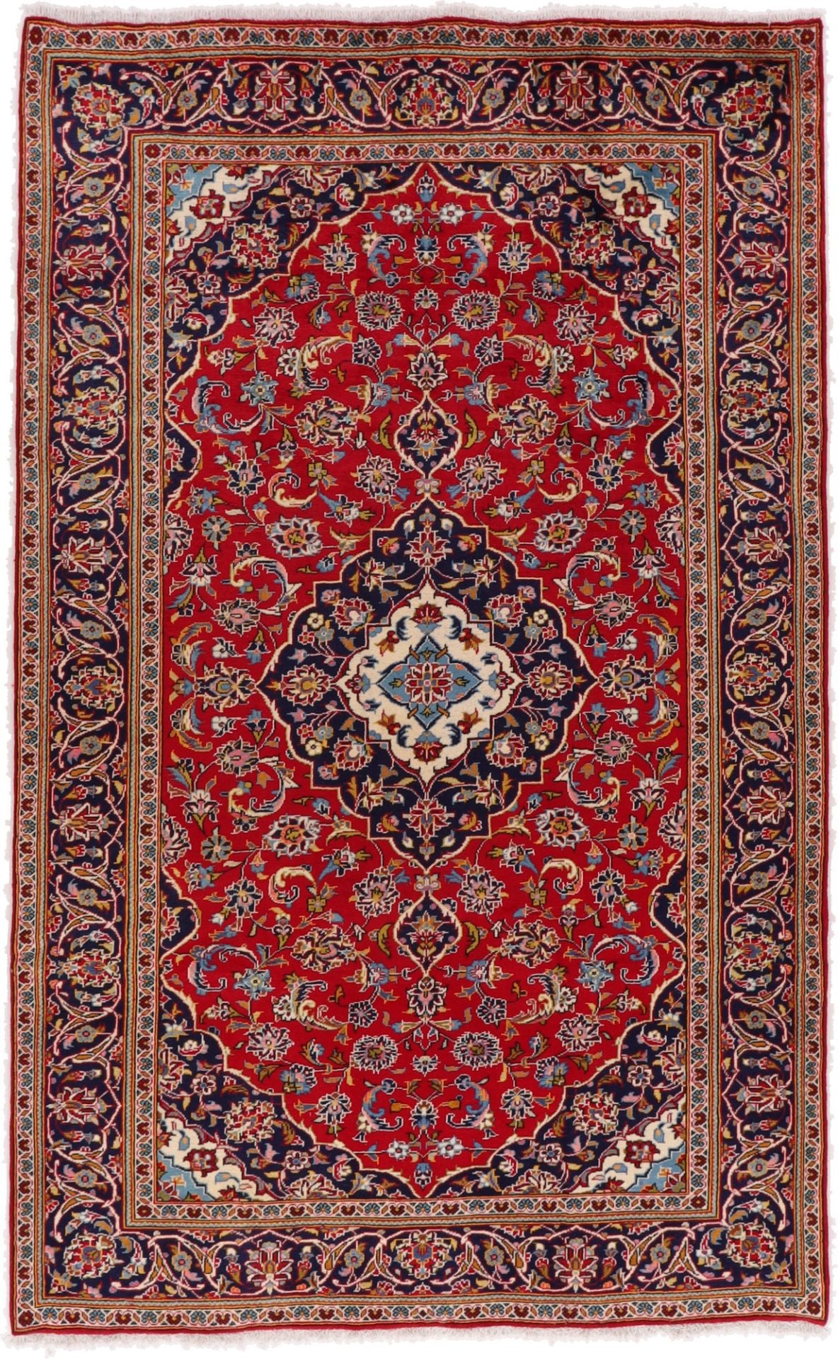 Perserteppich Kashan 190 x 310 cm Schurwolle-Seide handgeknüpft