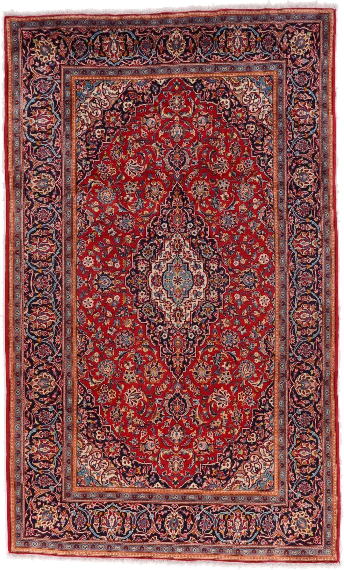 Perserteppich Kashan 195 x 325 cm Schurwolle handgeknüpft
