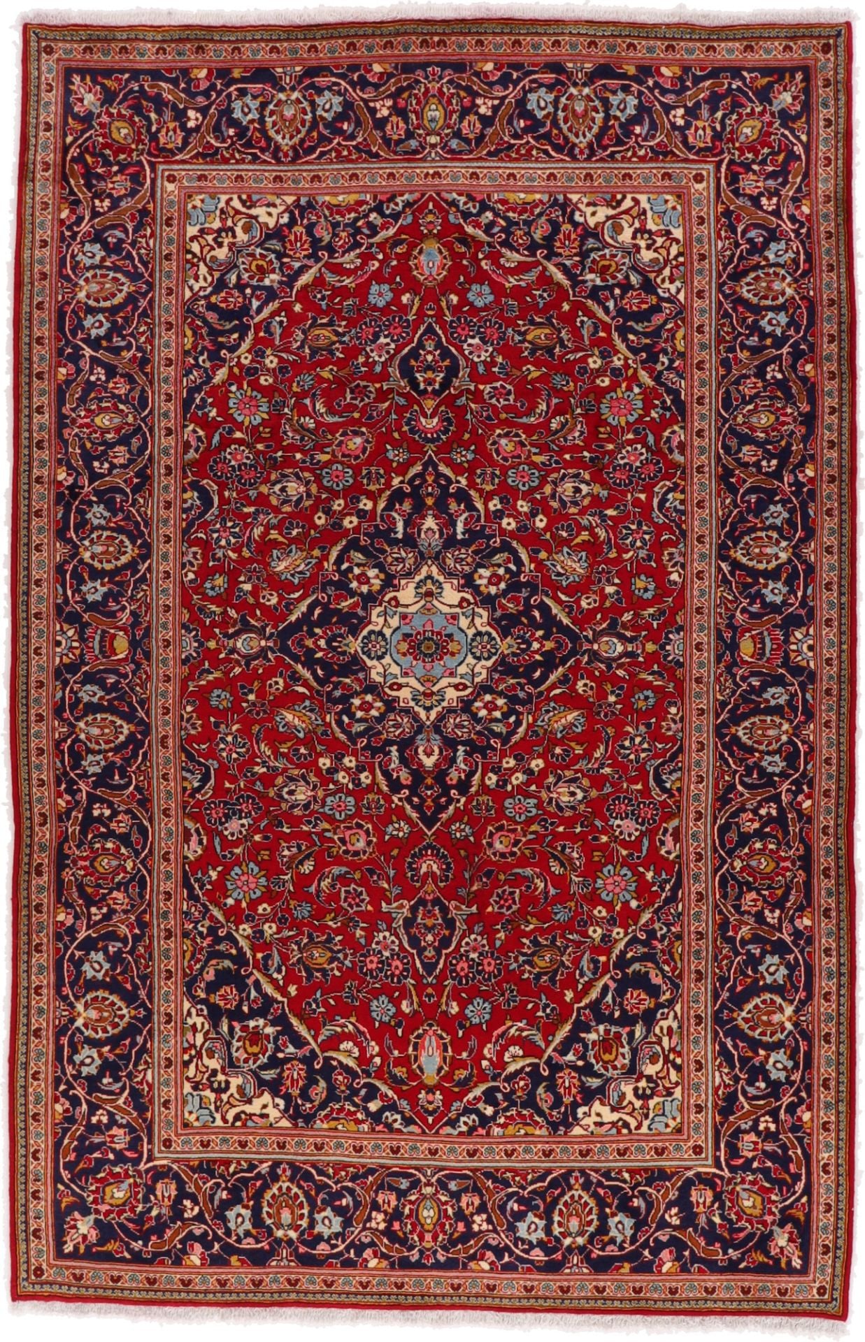 Perserteppich Kashan 195 x 300 cm Schurwolle Handgeknüpft