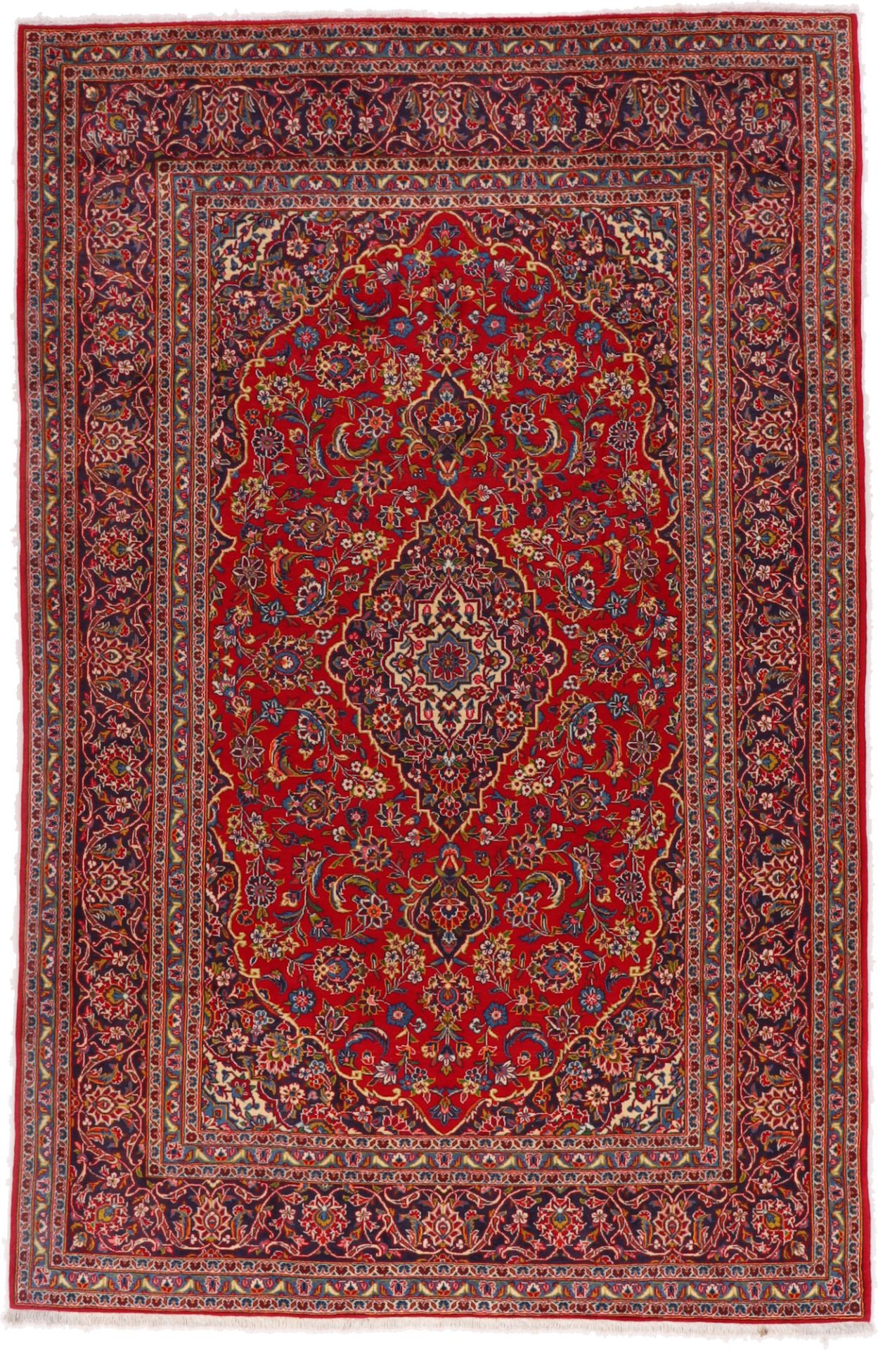 Iran Perserteppich Kashan 211 x 323 cm Schurwolle handgeknüpft