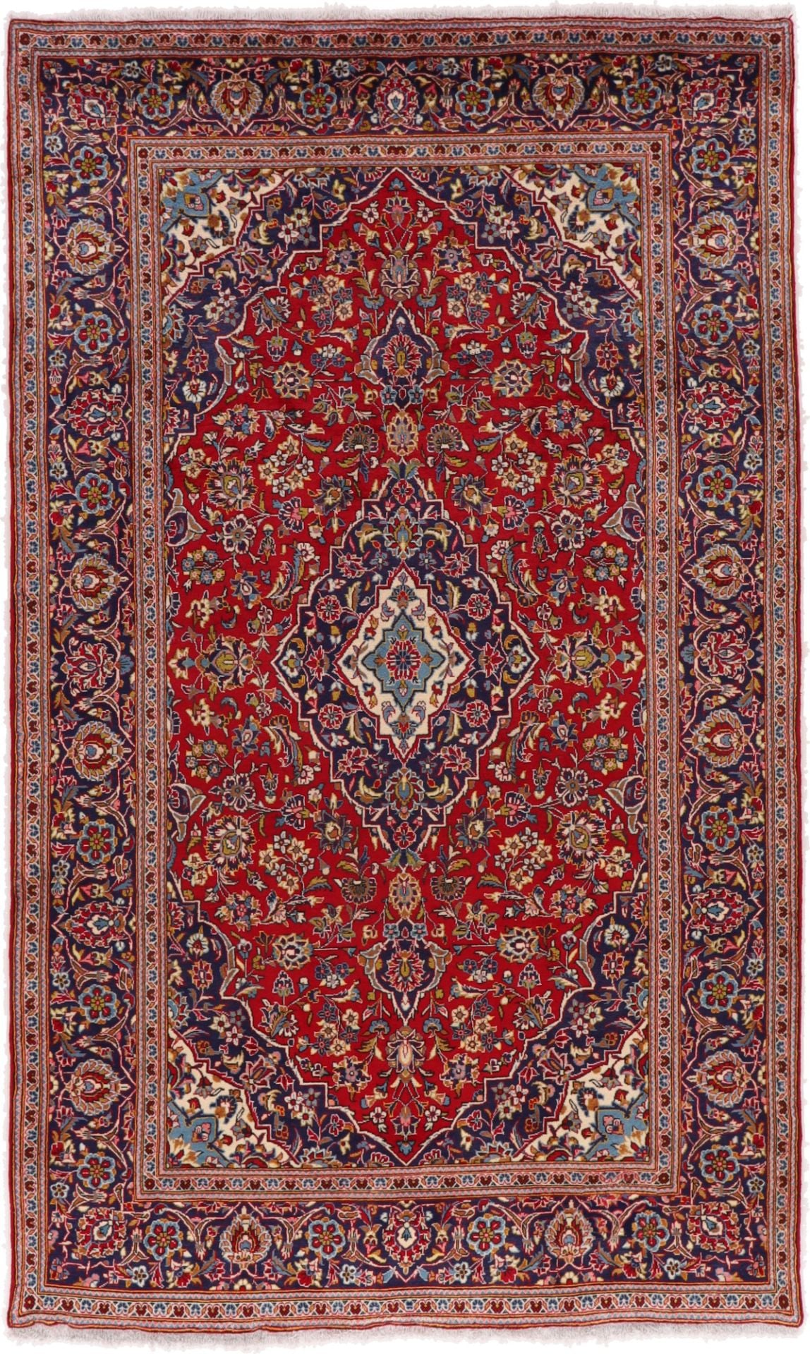 Perserteppich Kashan 194 x 323 cm Schurwolle handgeknüpft