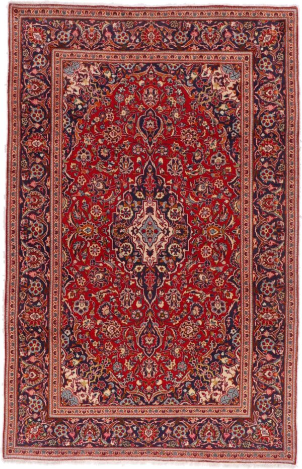 Perserteppich Kashan 200 x 310 cm Schurwolle handgeknüpft