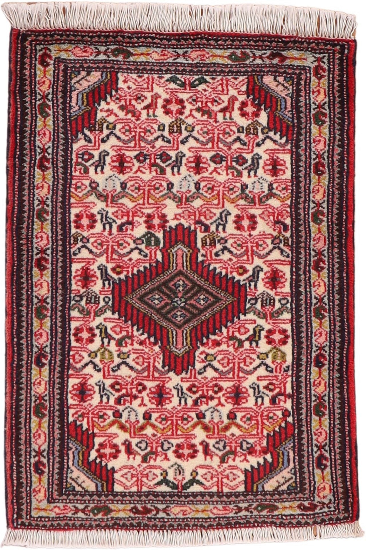 Perserteppich Hamadan 62 x 99 cm Schurwolle handgeknüpft