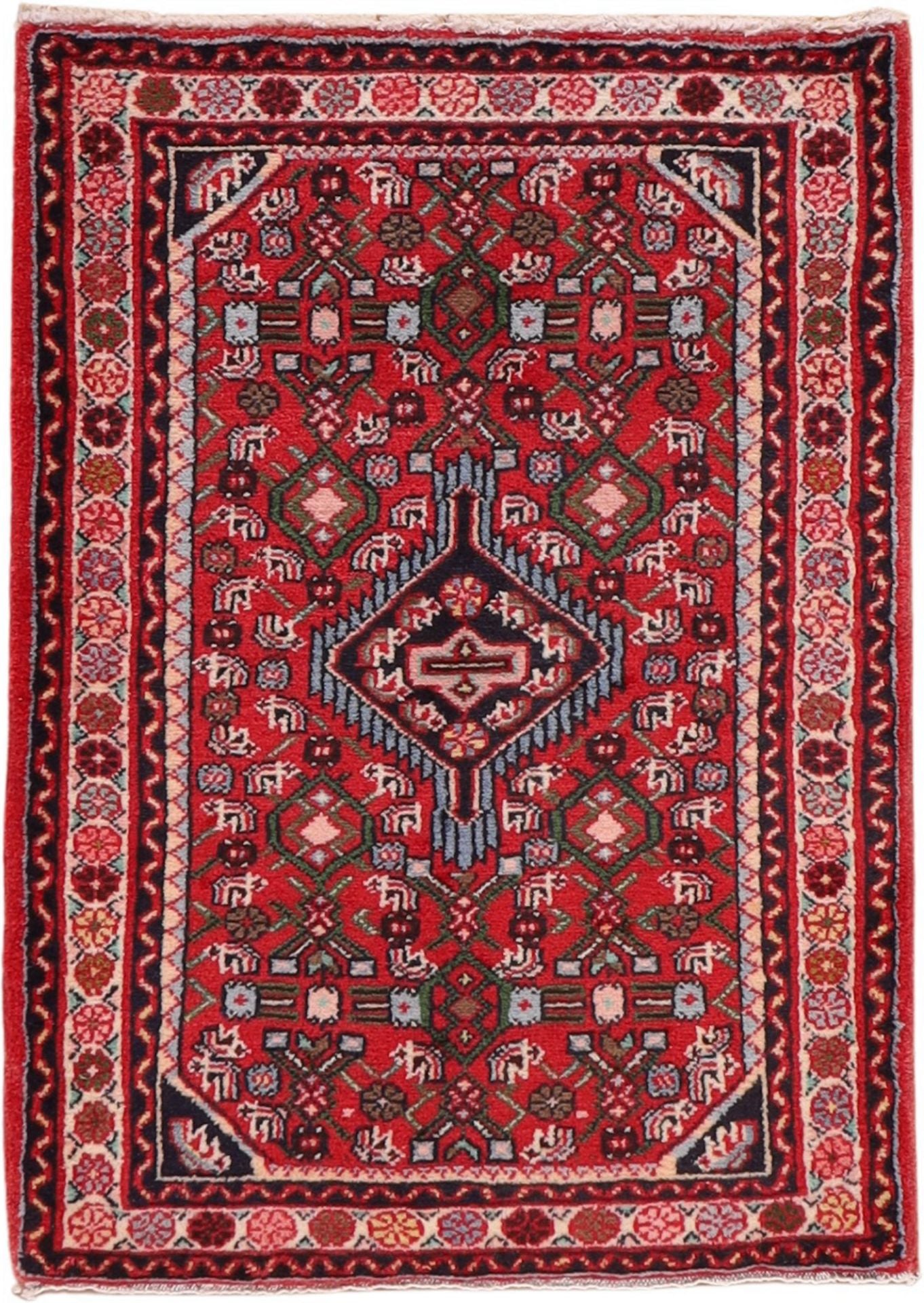 Perserteppich Hamadan 62 x 99 cm Schurwolle handgeknüpft