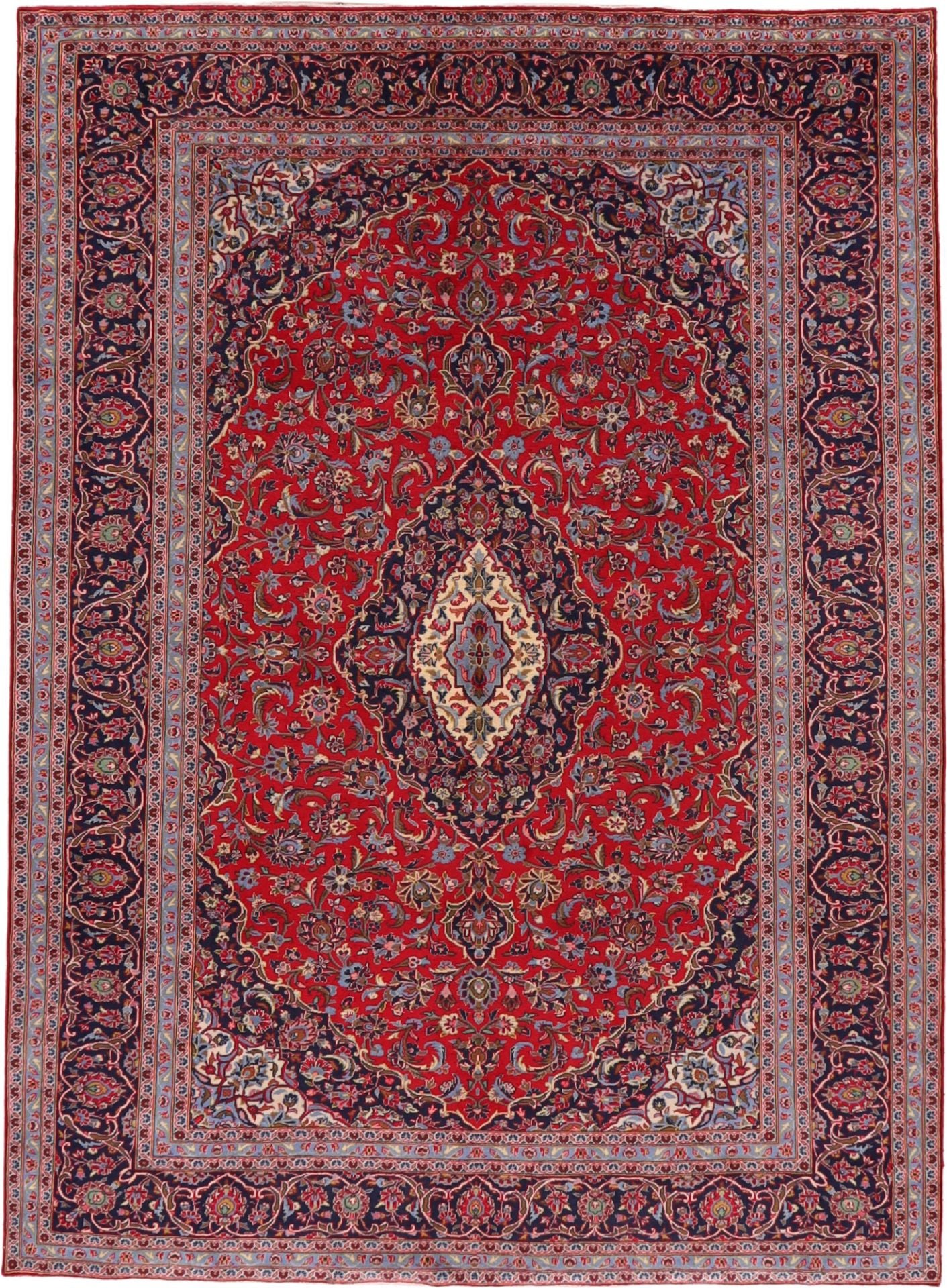 Perserteppich Kashan 247 x 340 cm Schurwolle handgeknüpft