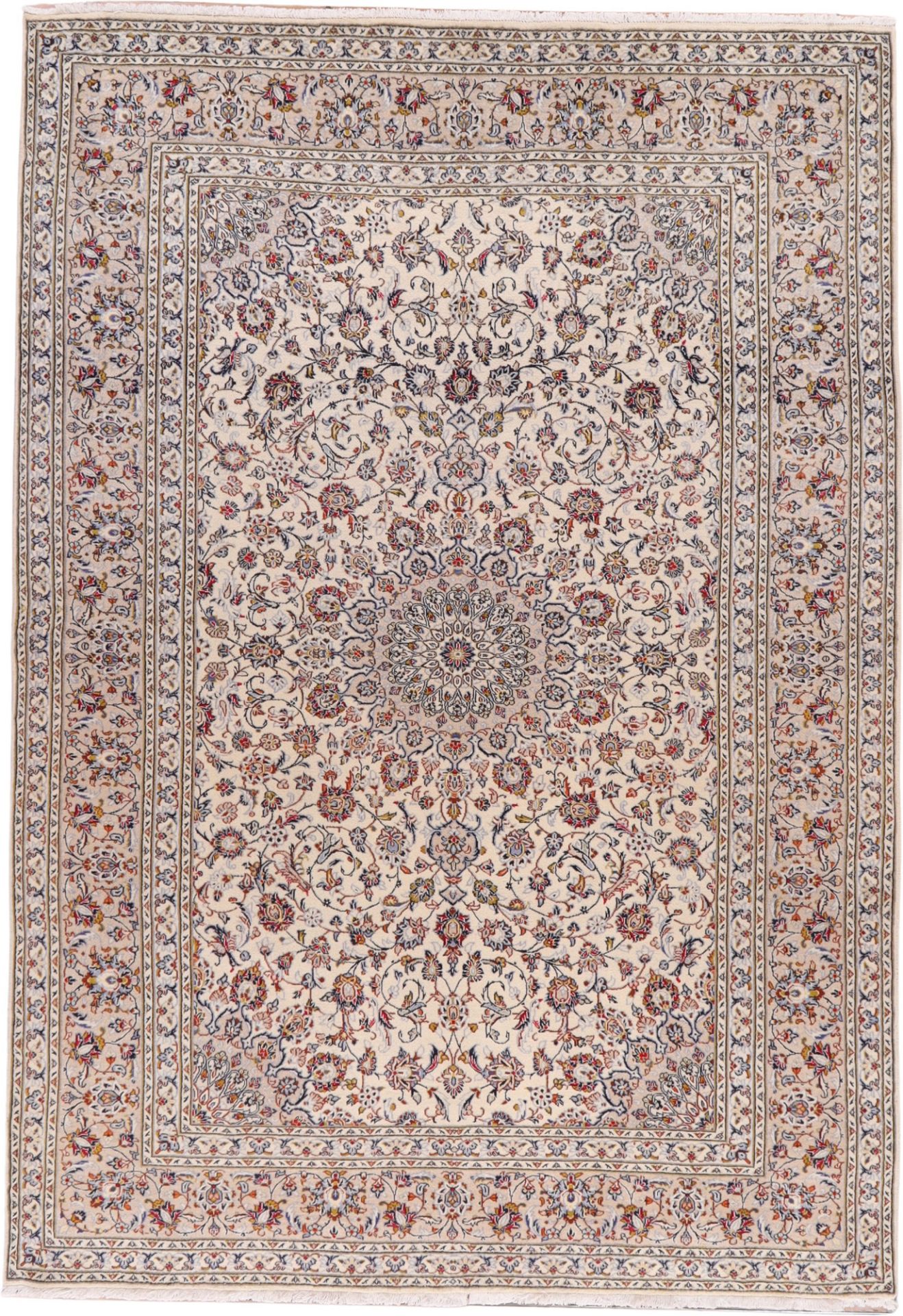 Perserteppich Kashan 242 x 342 cm Schurwolle handgeknüpft