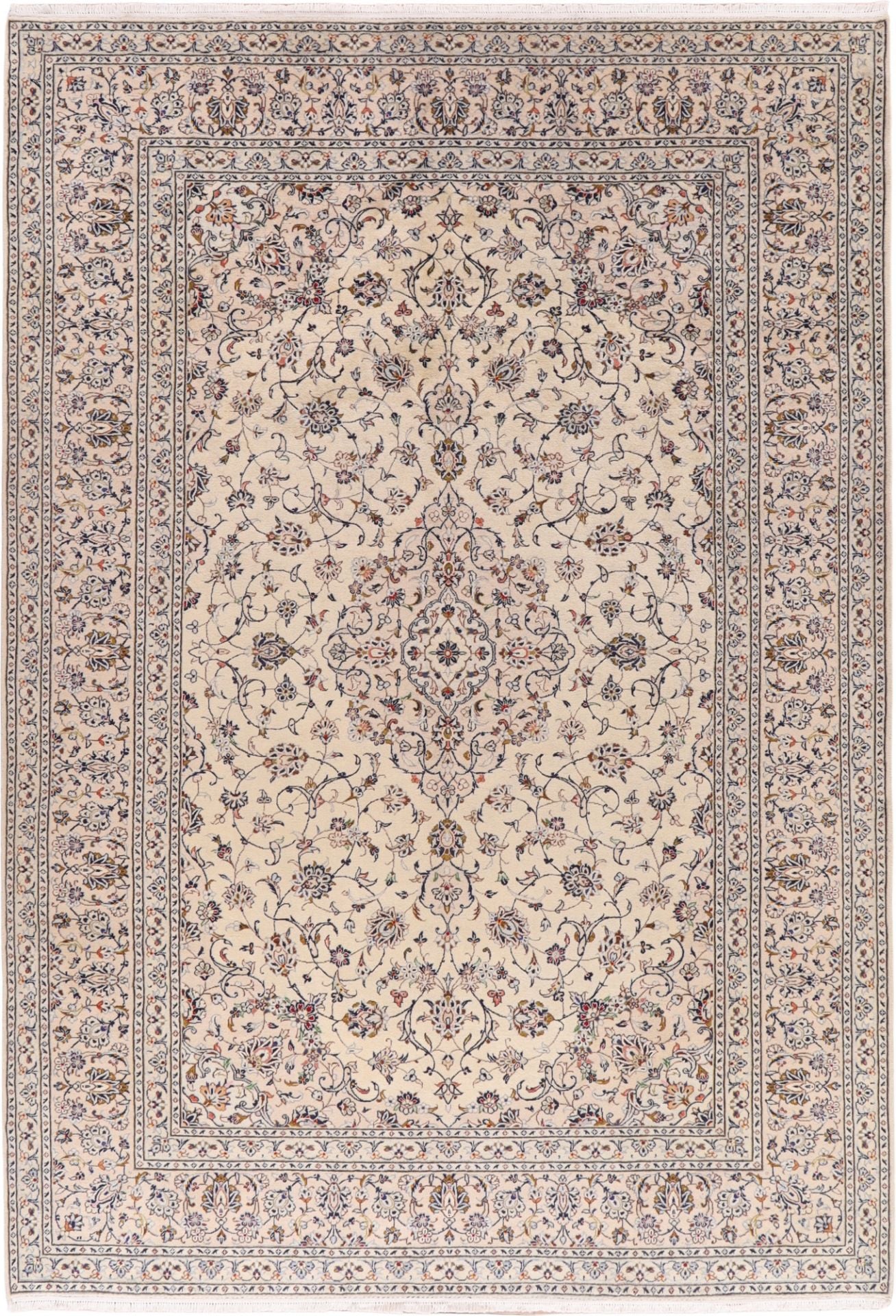 Perserteppich Kashan 247 x 346 cm Schurwolle handgeknüpft