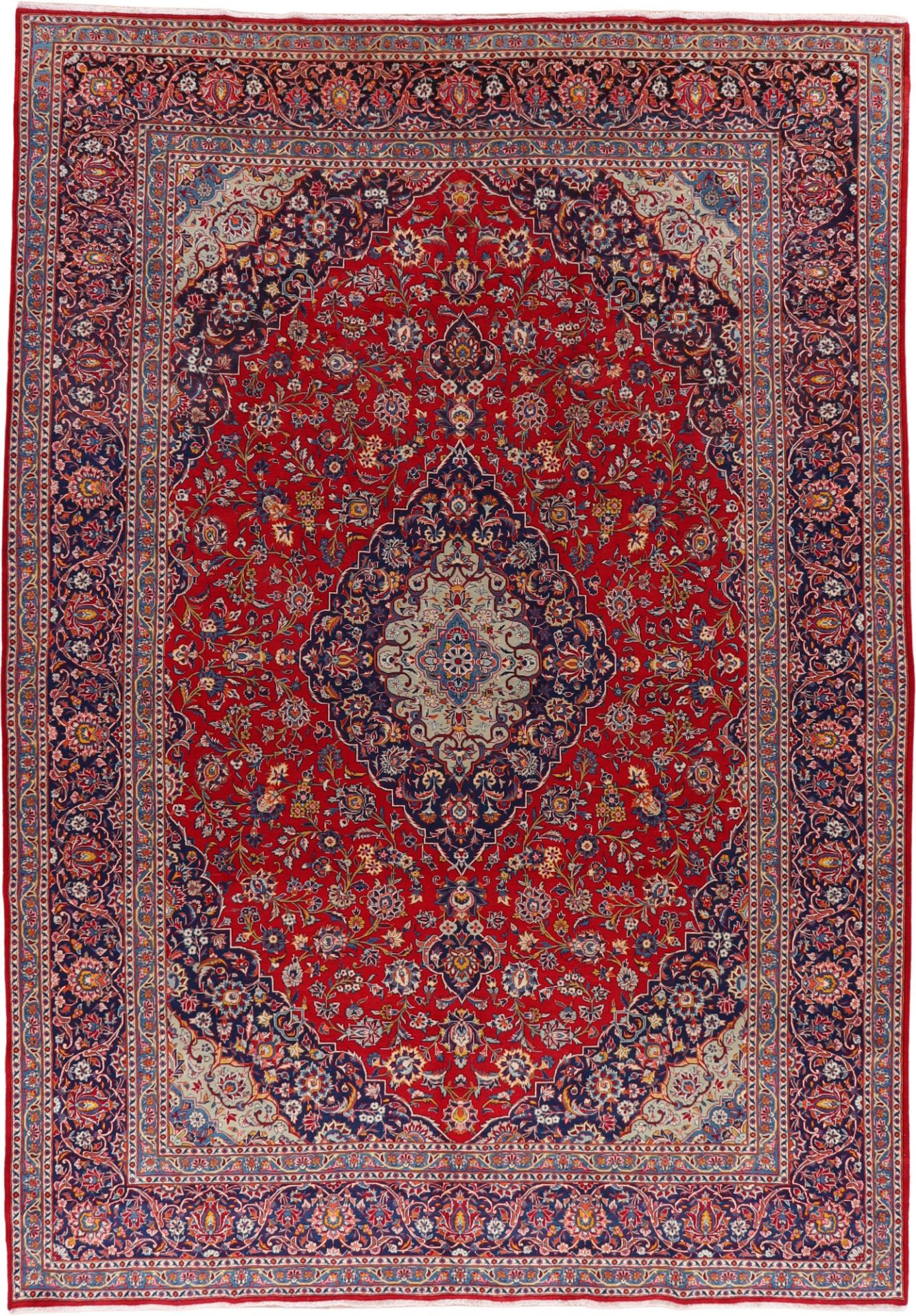 Perserteppich Kashan 308 x 437 cm Schurwolle handgeknüpft