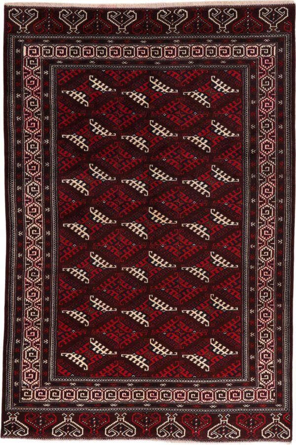 Perserteppich Turkmen 235 x 365 cm Schurwolle handgeknüpft