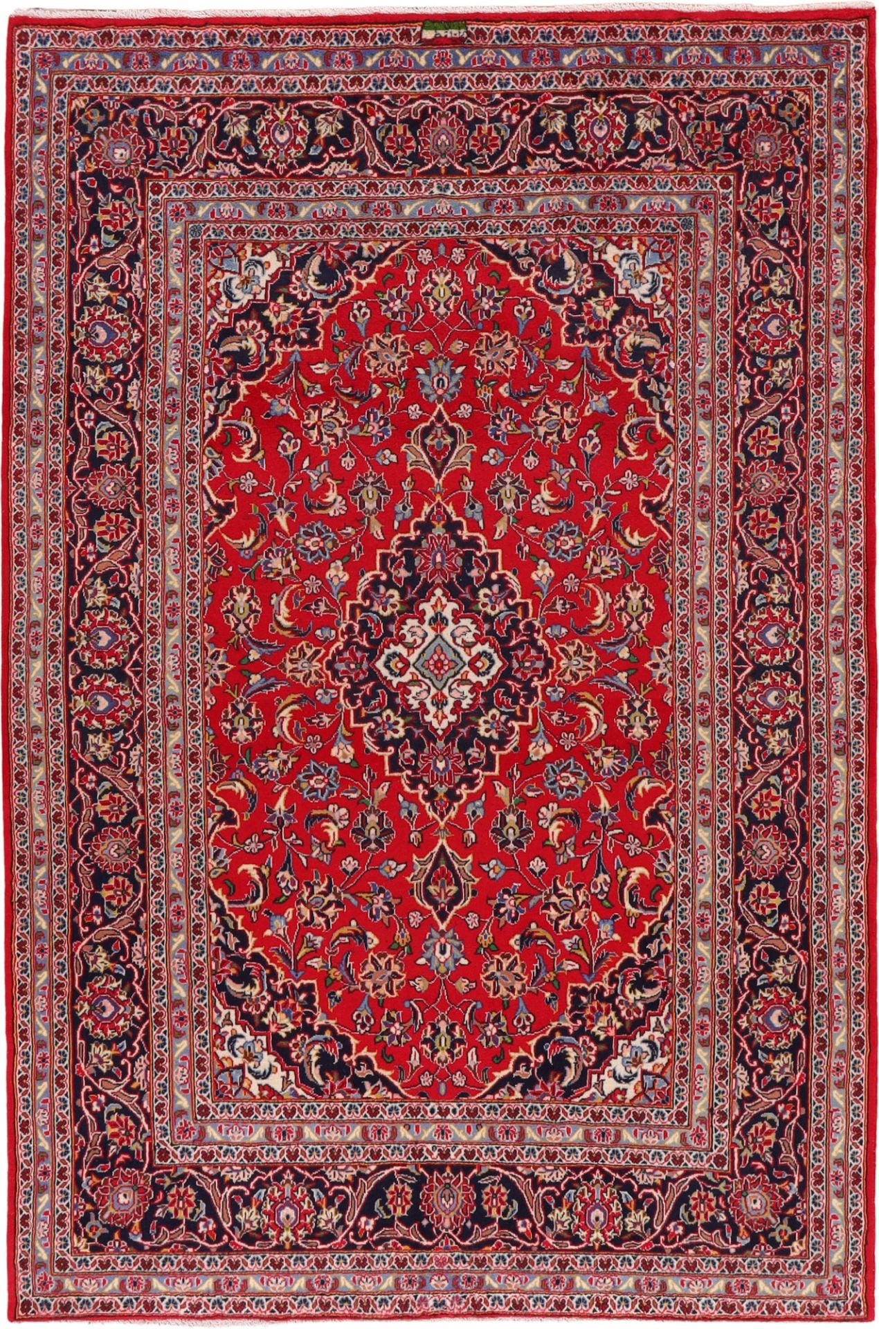 Perserteppich Kashan 200 x 296 cm Schurwolle handgeknüpft