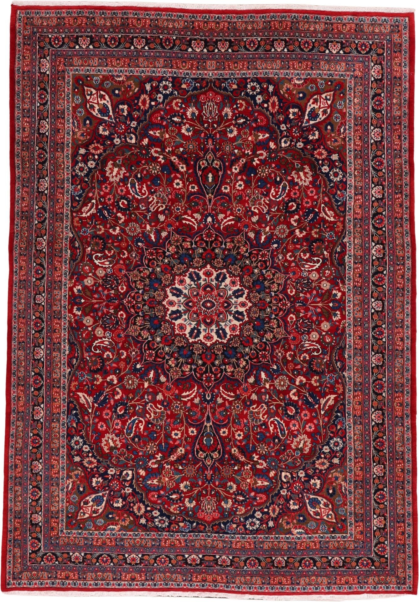Perserteppich Sarough 212 x 305 cm Schurwolle handgeknüpft