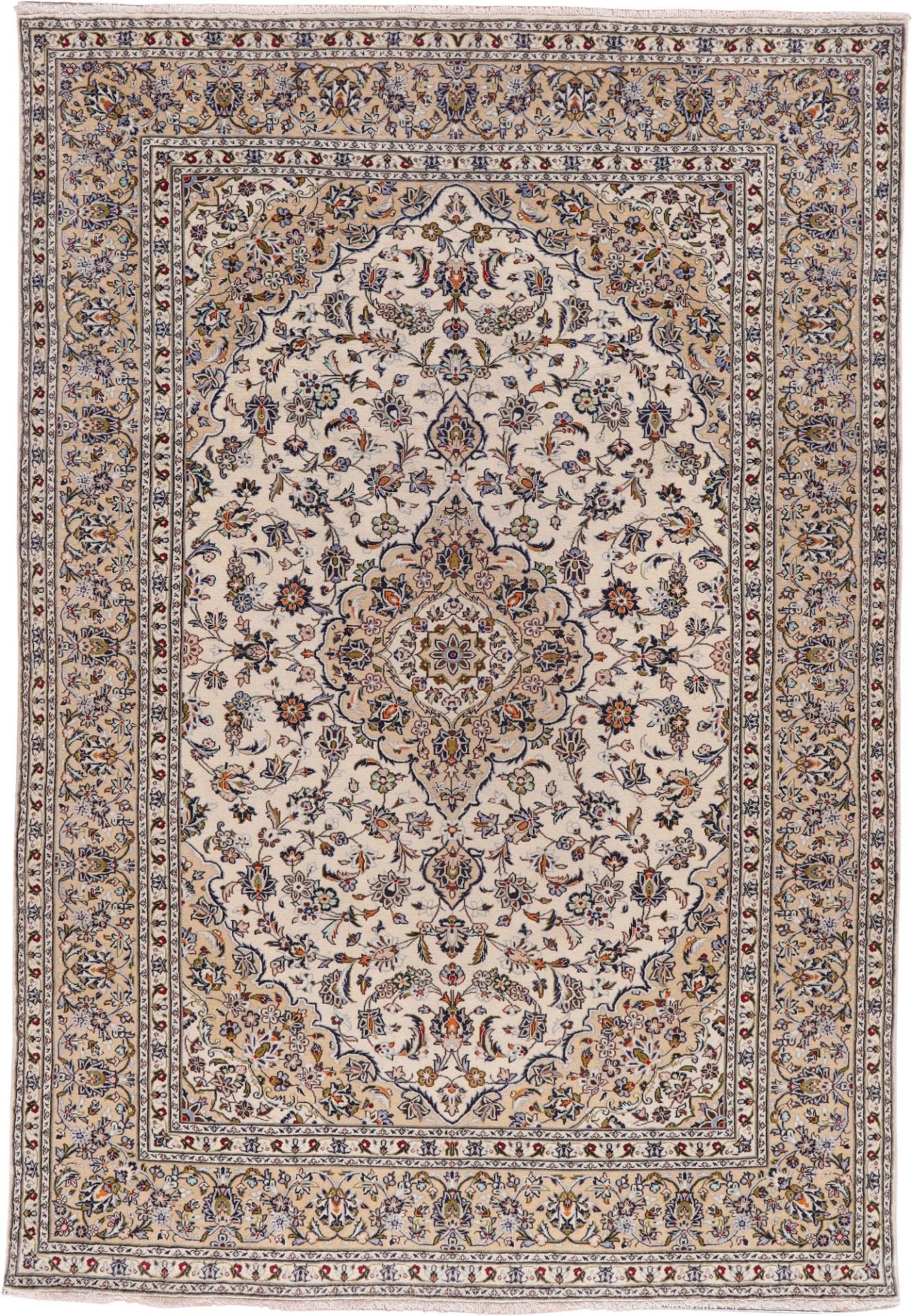 Perserteppich Kashan 240 x 347 cm Schurwolle handgeknüpft