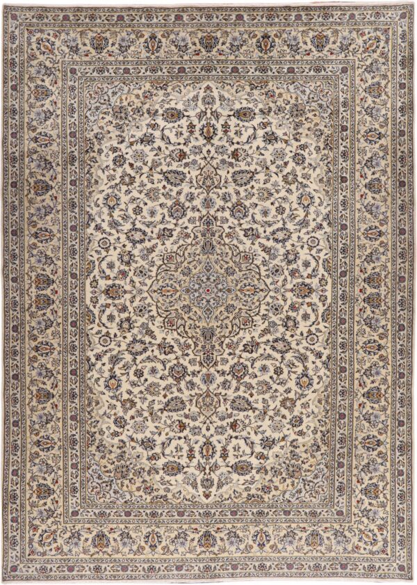 Perserteppich Kashan 245 x 343 cm Schurwolle handgeknüpft