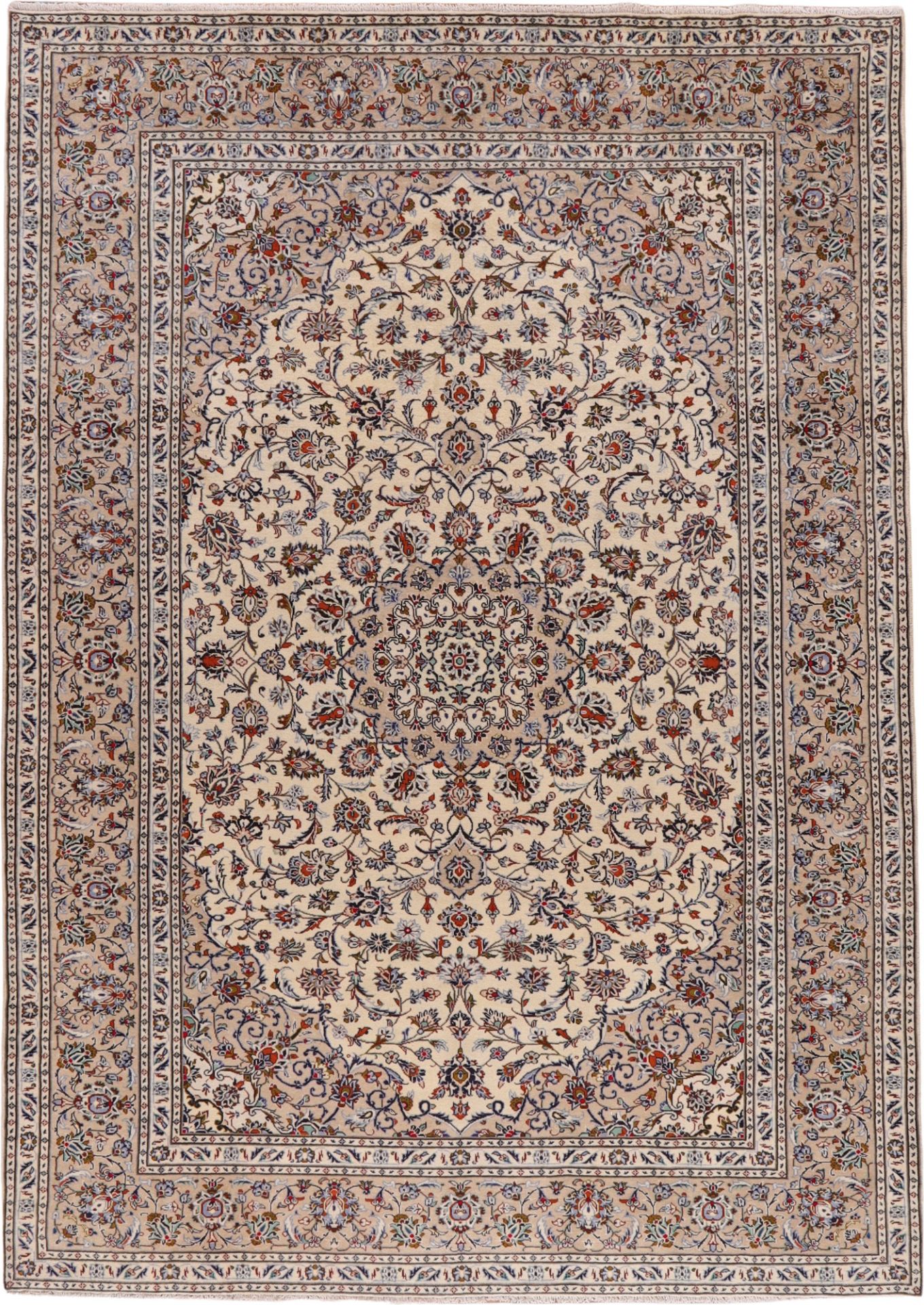 Perserteppich Kashan 240 x 342 cm Schurwolle handgeknüpft