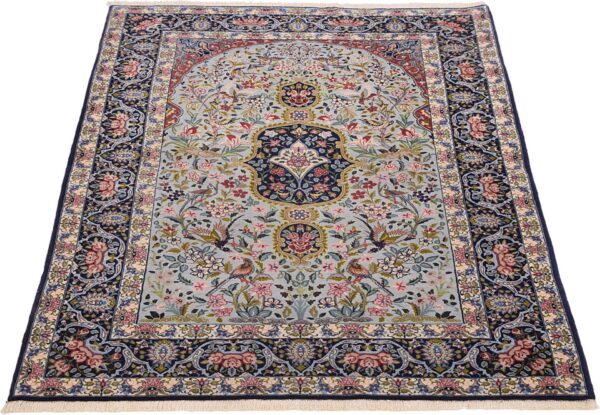 Perserteppich Isfahan 111 x 164 cm Schurwolle-Seide handgeknüpft