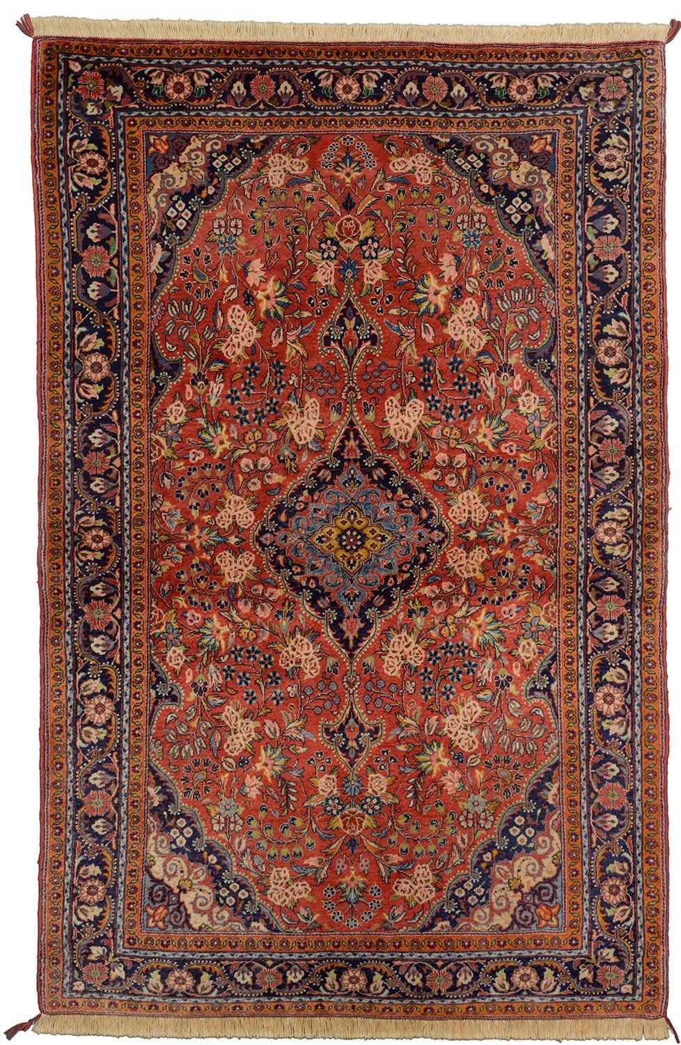 Perserteppich Sarough 124 x 193 cm Schurwolle handgeknüpft