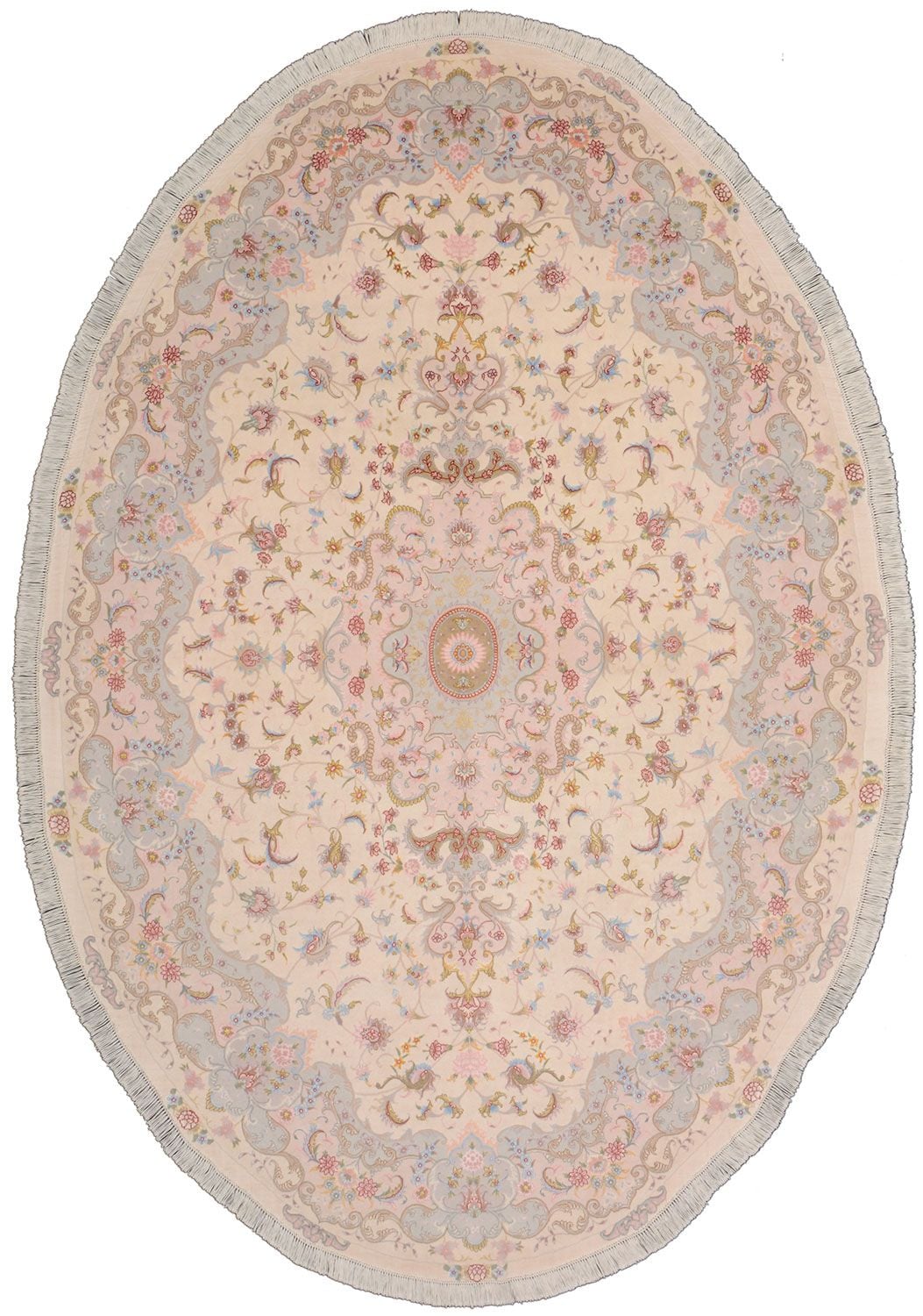 Perserteppich Täbriz 204 x 298 cm Schurwolle-Seide handgeknüpft