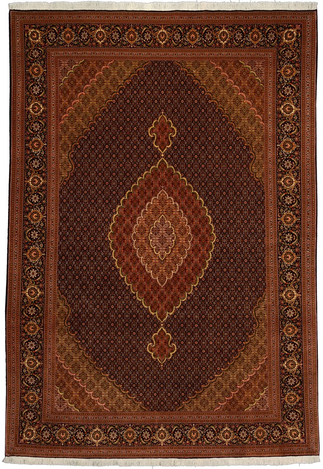 Perserteppich Täbriz 210 x 297 cm Schurwolle Seide handgeknüpft