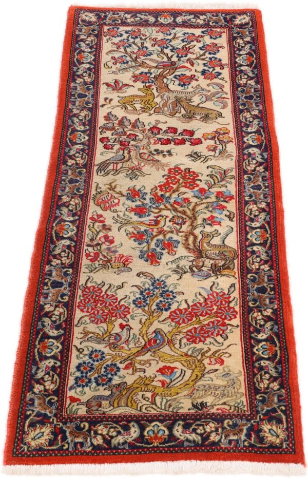Perserteppich Ghom 55 x 155 cm Schurwolle handgeknüpft exklusiv