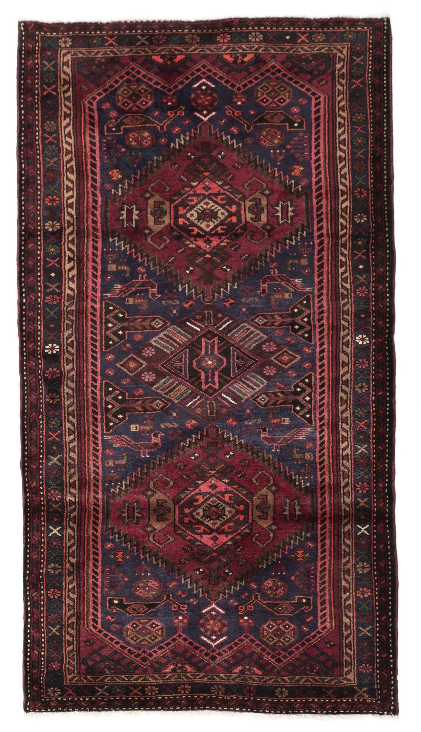 Perserteppich Isfahan 110 x 205 cm Schurwolle handgeknüpft