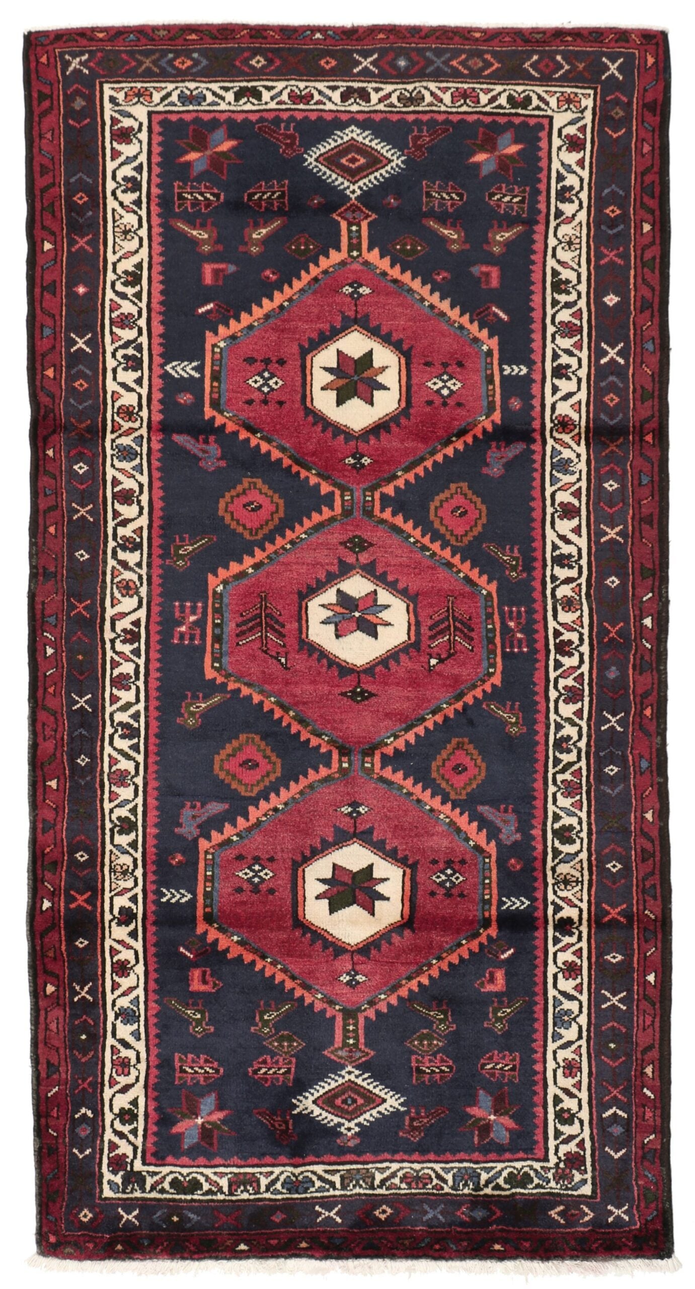 Perserteppich Iran 107 x 200 cm Schurwolle handgeknüpft