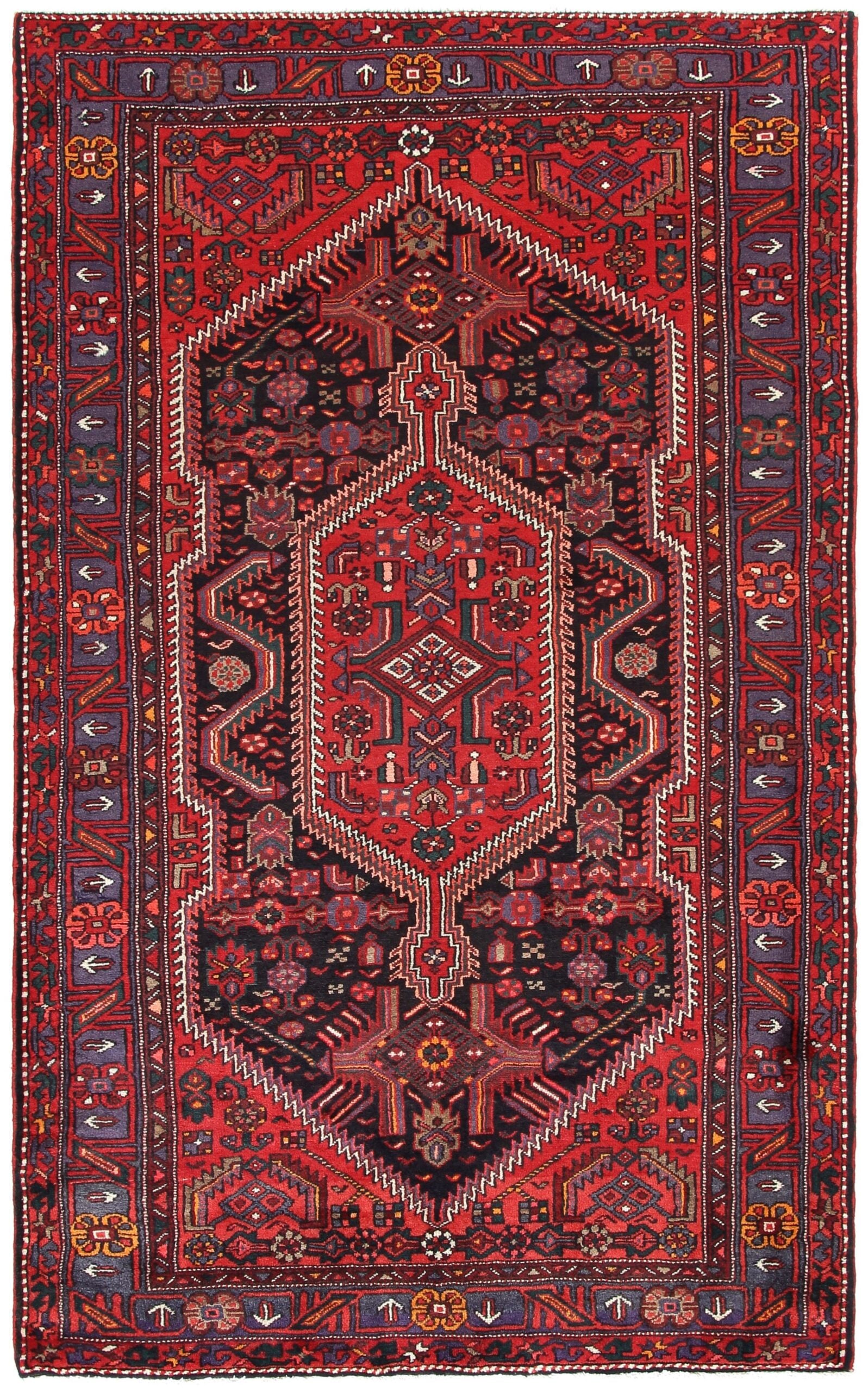 Perserteppich 155 x 265 cm Schurwolle handgeknüpft