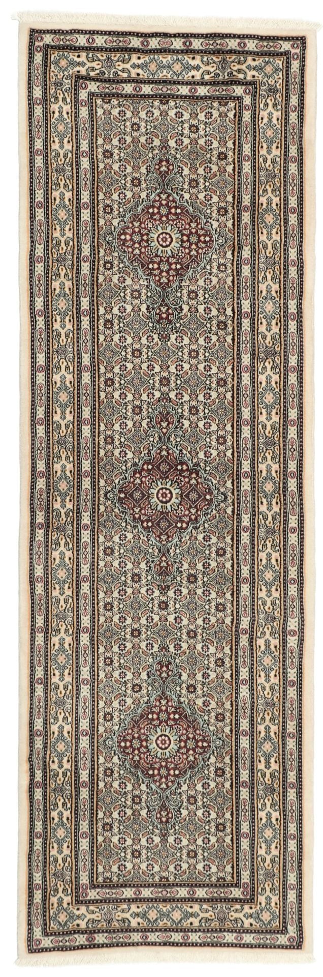 Perserteppich Moud 80 x 250 cm Schurwolle handgeknüpft floral