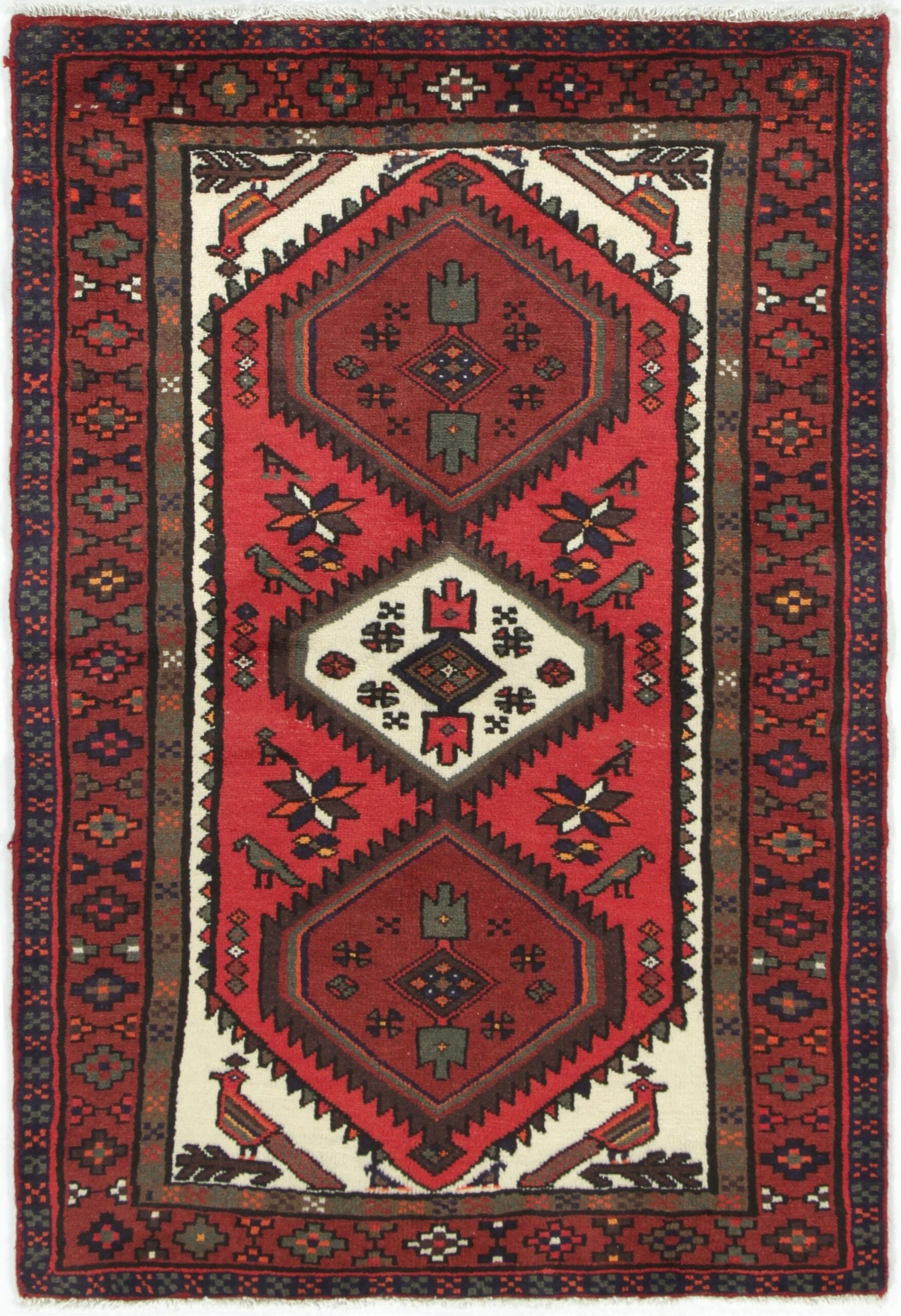 Perserteppich Iran 100 x 158 cm Schurwolle handgeknüpft