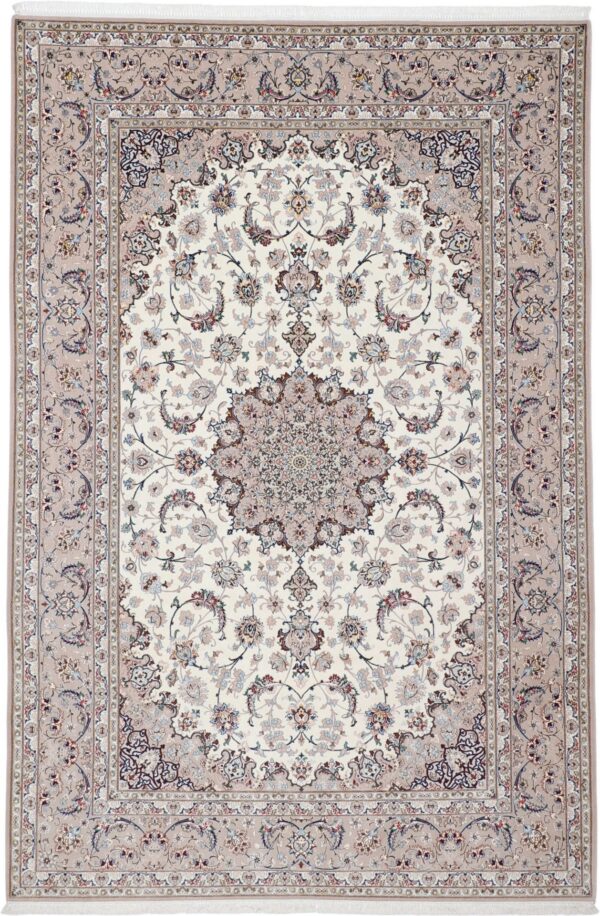 Perserteppich Isfahan 205 x 308 cm Schurwolle-Seide handgeknüpft H1