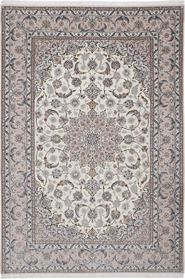 Perserteppich Isfahan 210 x 302 cm Schurwolle-Seide handgeknüpft