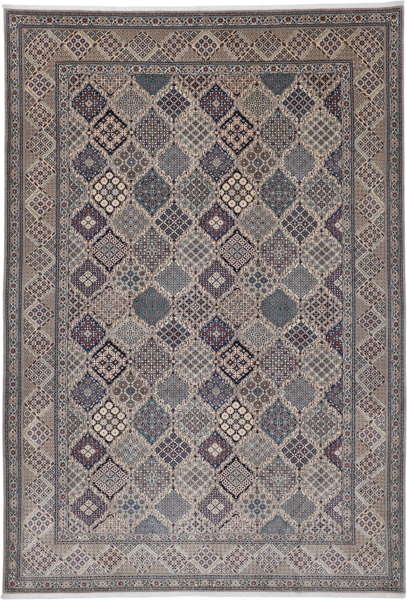 Perserteppich Nain 216 x 308 cm Schurwolle Seide handgeknüpft