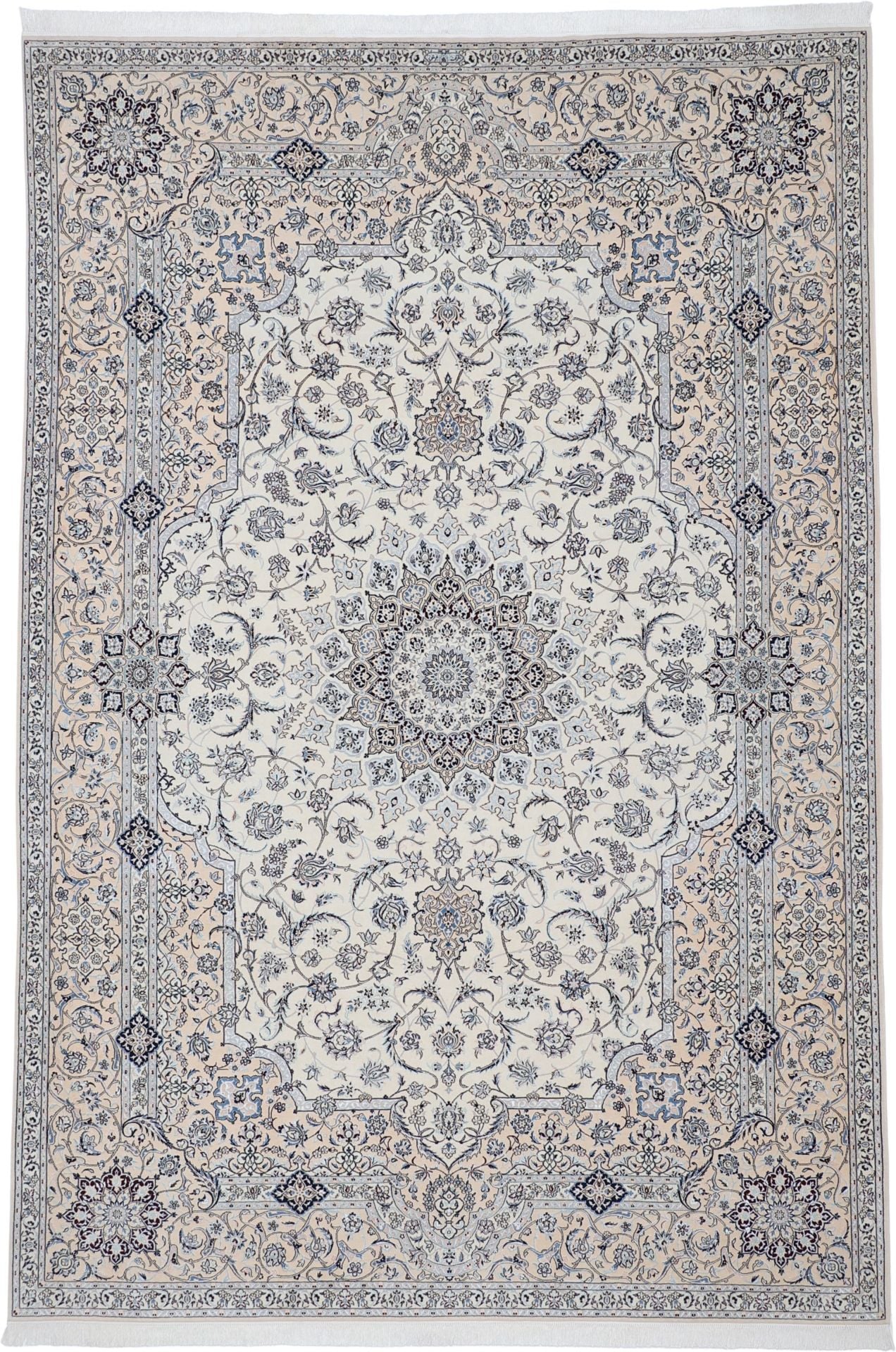 Perserteppich Nain 219 x 323 cm Schurwolle und Seide handgeknüpft