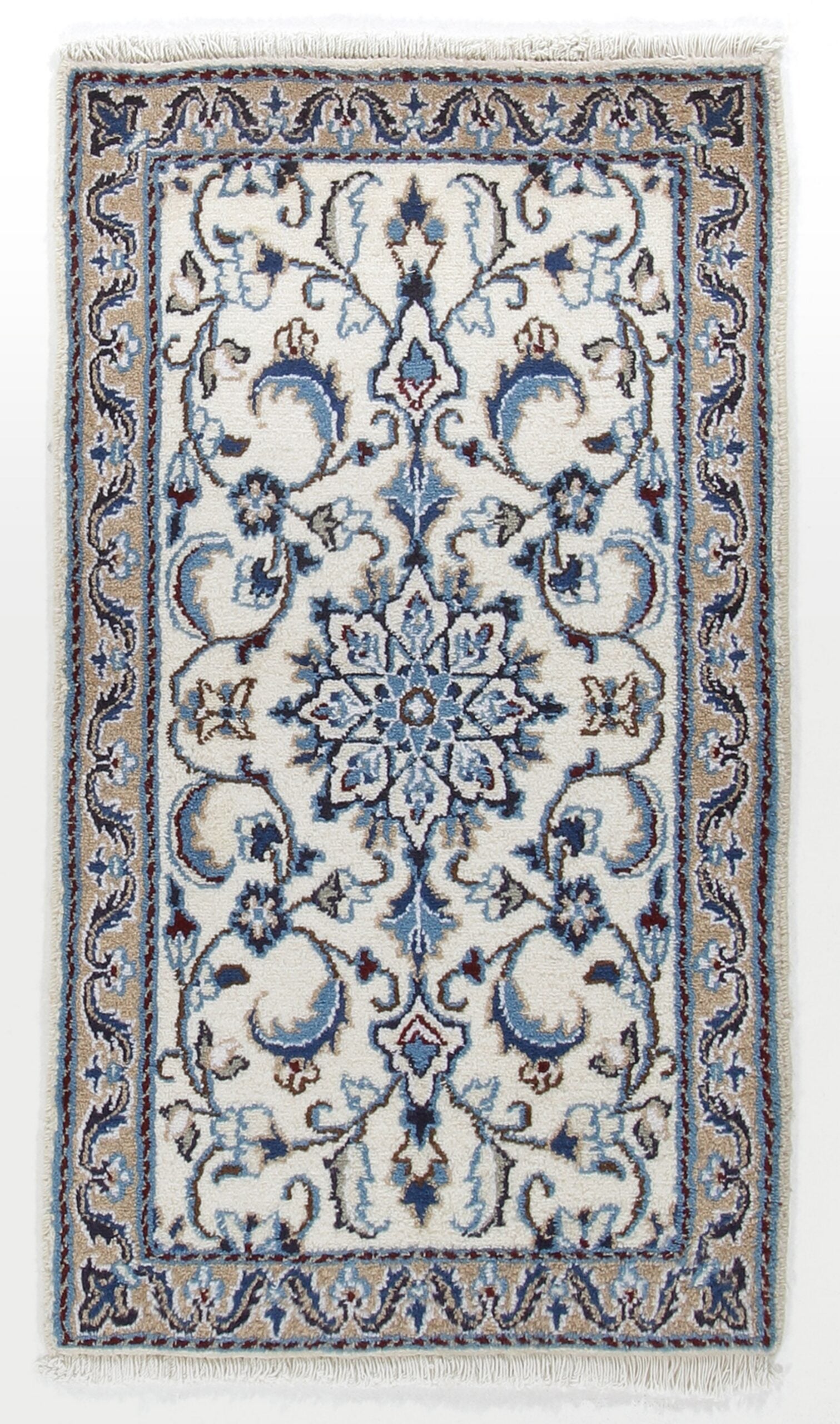 Perserteppich Nain 58 x 102 cm Schurwolle handgeknüpft