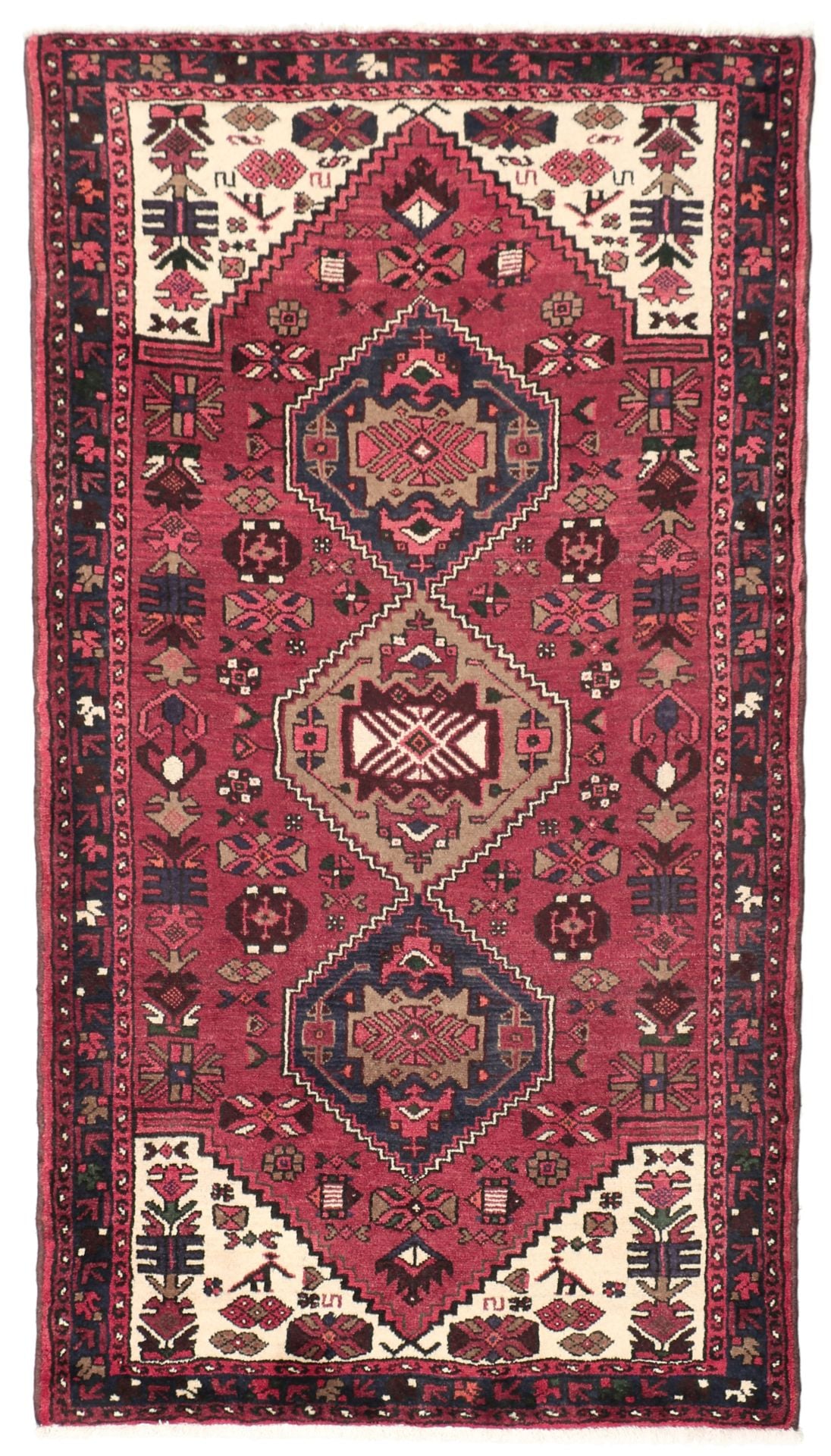 Perserteppich Isfahan 110 x 195 cm Schurwolle handgeknüpft
