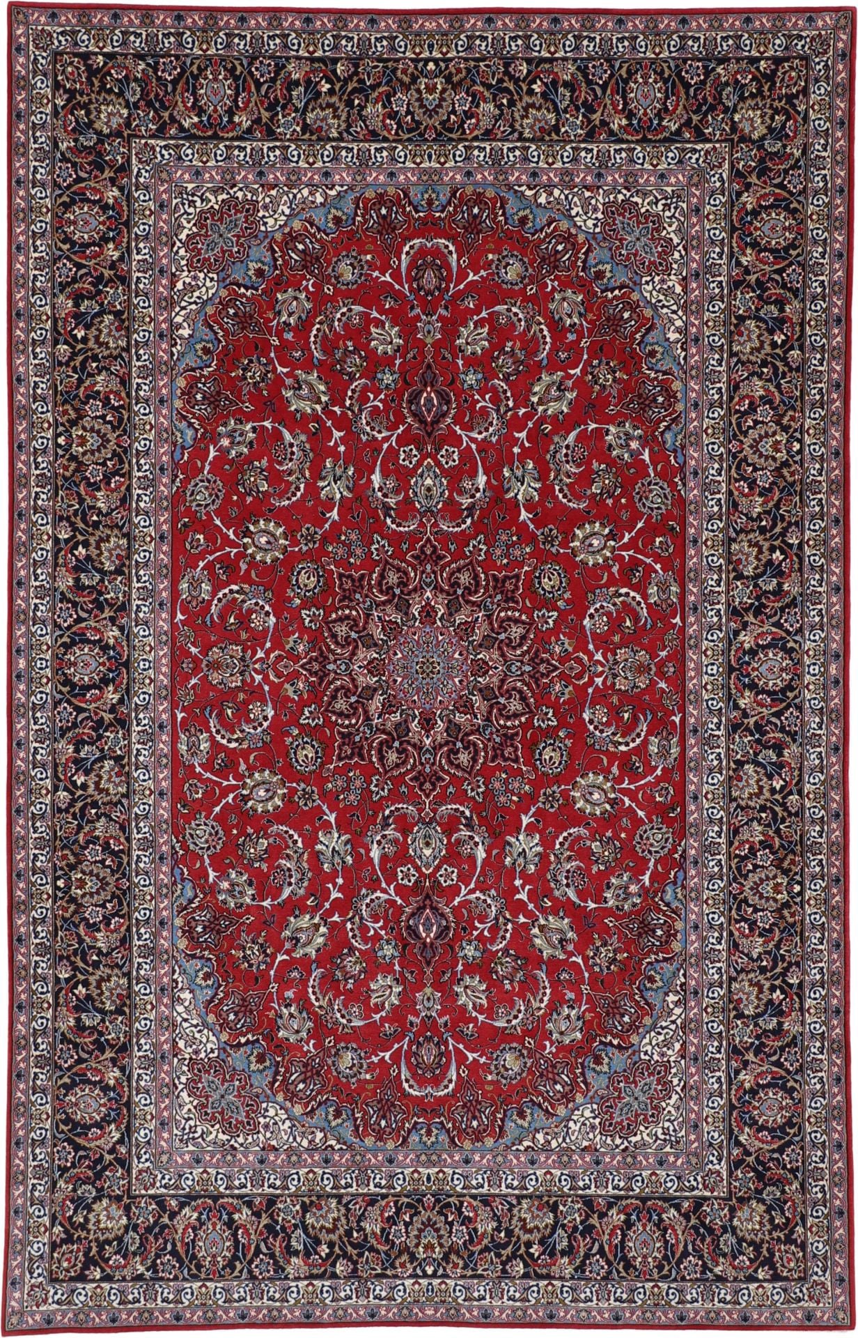 Perserteppich Isfahan 200 x 310 cm Schurwolle Seide handgeknüpft