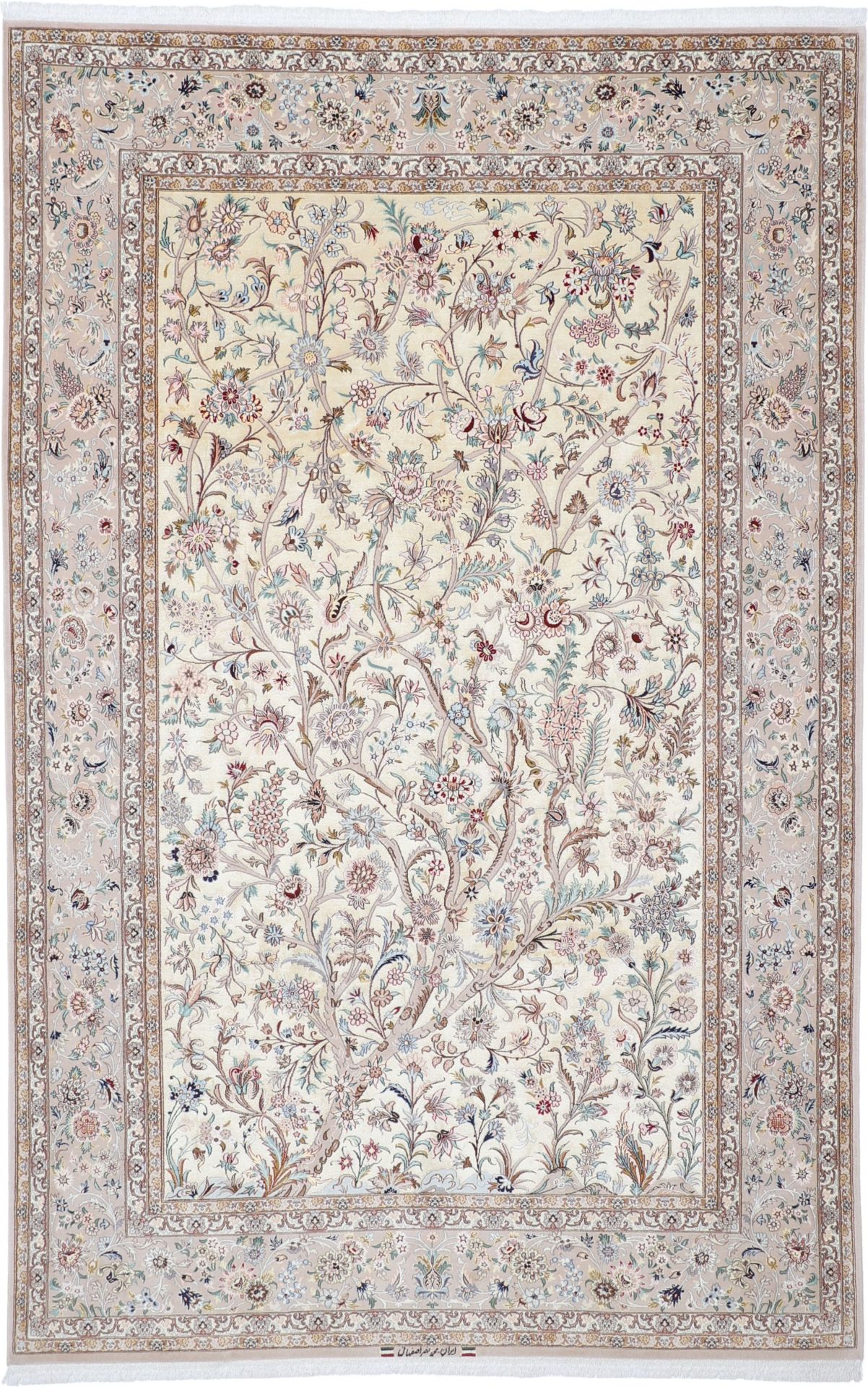 Perserteppich Isfahan 200 x 310 cm Schurwolle-Seide handgeknüpft
