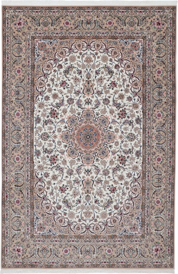Perserteppich Isfahan 210 x 314 cm Schurwolle-Seide handgeknüpft