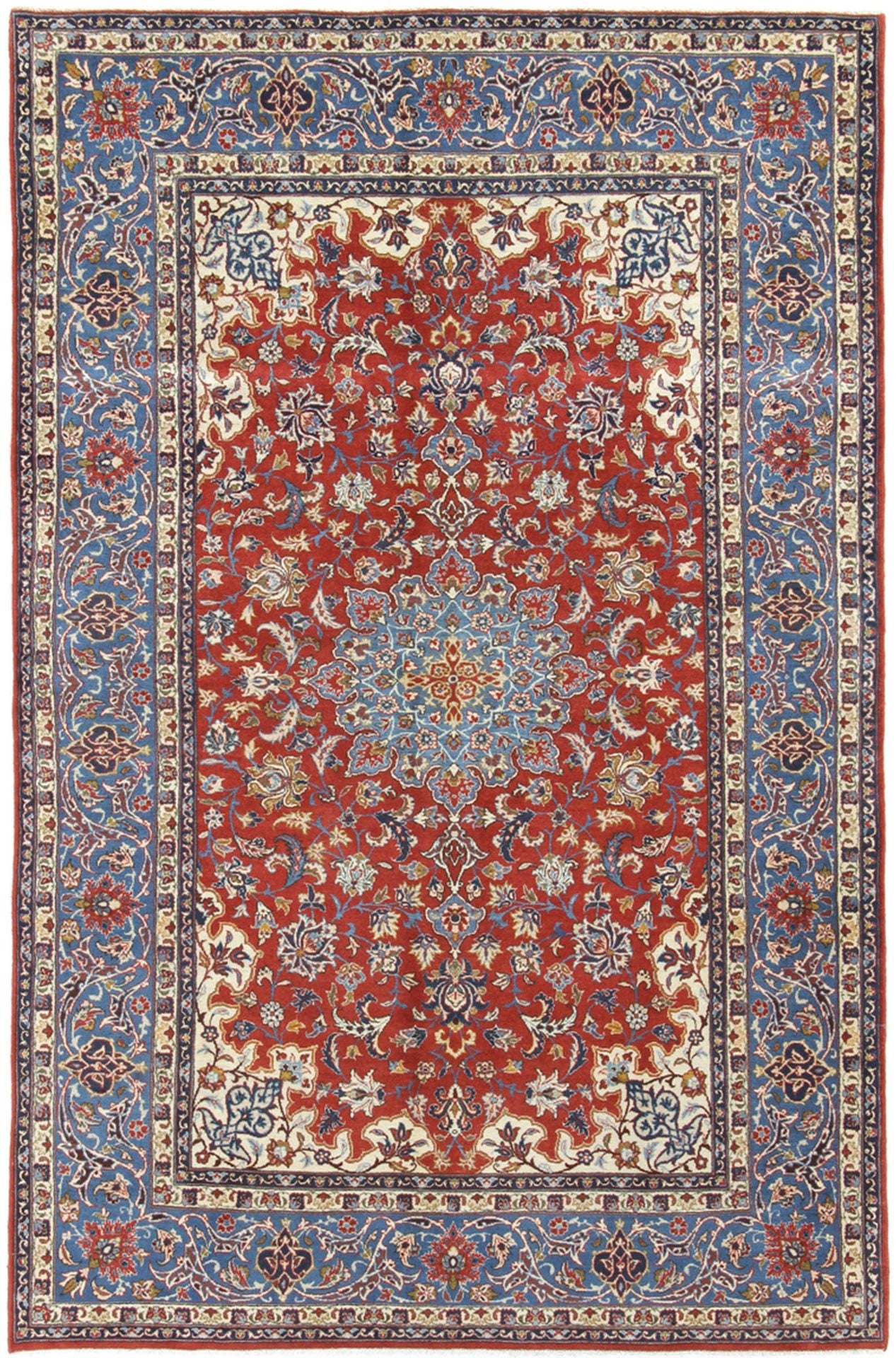 Perserteppich Isfahan 150 x 237 cm Schurwolle handgeknüpft