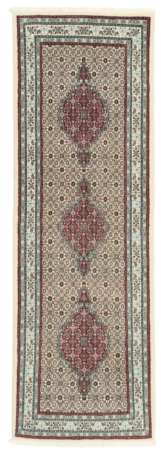 Perserteppich Moud 80 x 240 cm Schurwolle handgeknüpft floral