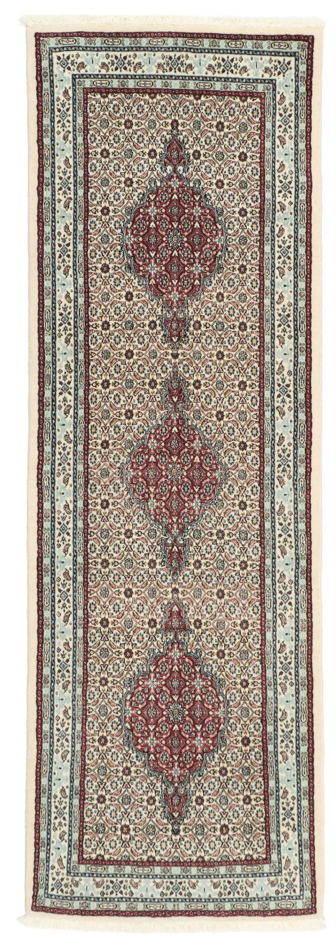 Perserteppich Moud 80 x 240 cm Schurwolle handgeknüpft floral