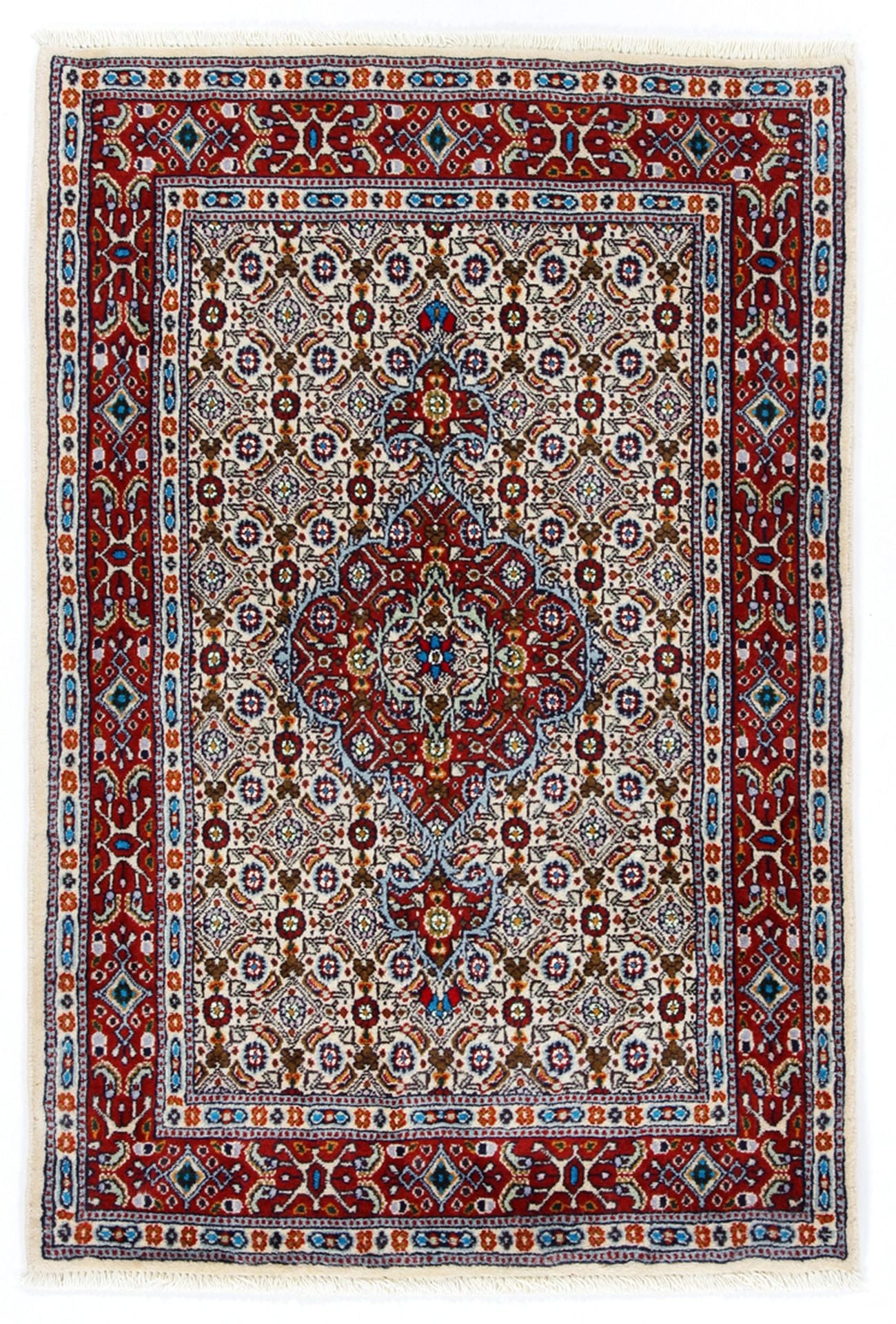 Perserteppich Moud 83 x 123 cm Schurwolle handgeknüpft floral