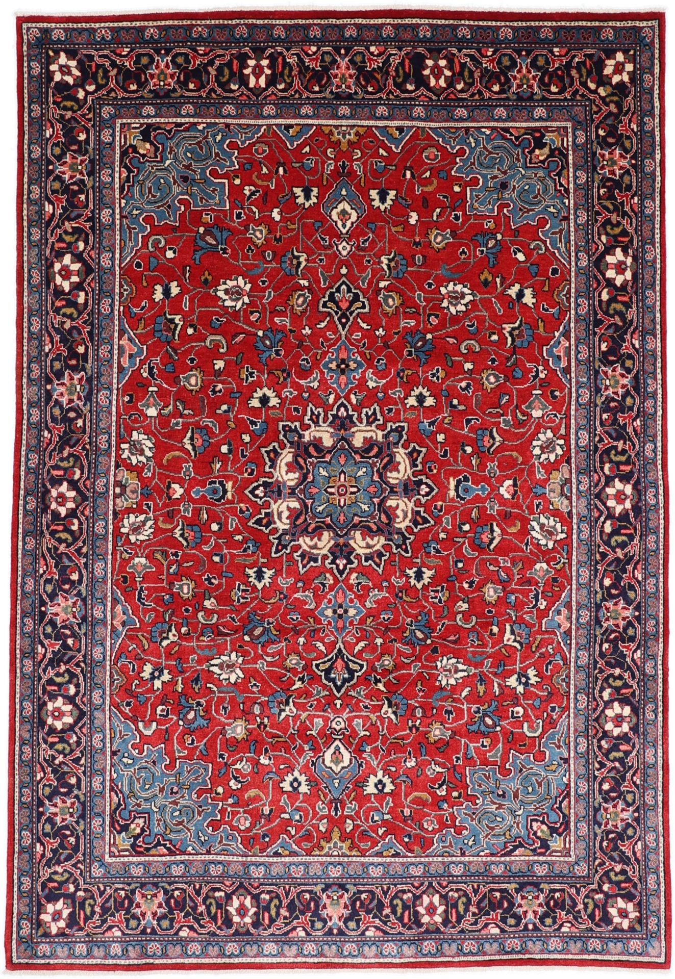 Perserteppich Mahal 209 x 308 cm Schurwolle handgeknüpft fein