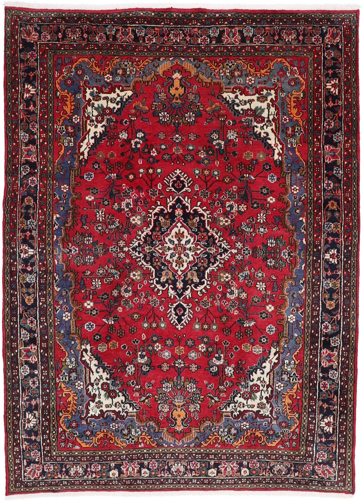 Perserteppich Hamadan 207 x 280 cm Schurwolle handgeknüpft