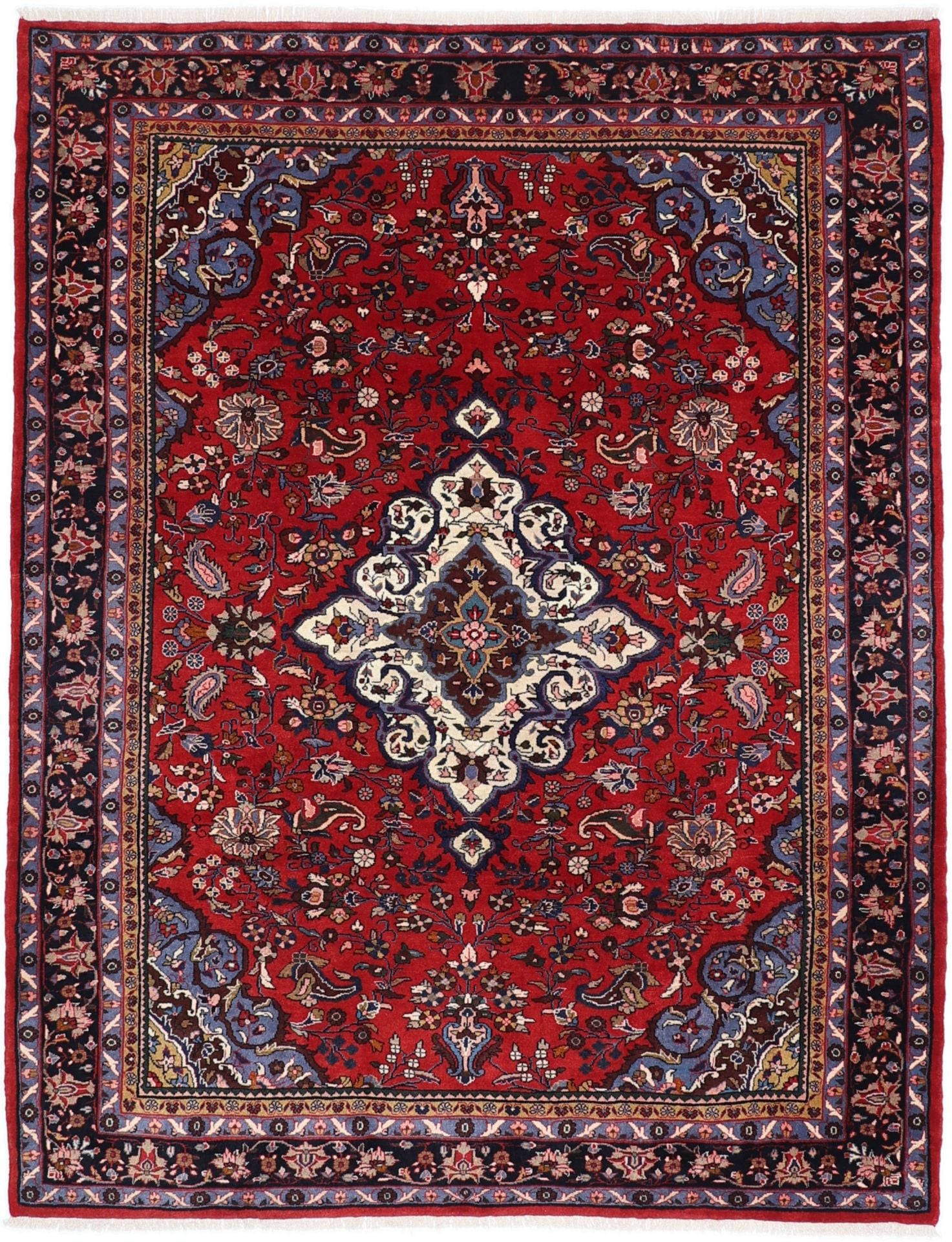Perserteppich Hamadan 209 x 266 cm Schurwolle handgeknüpft