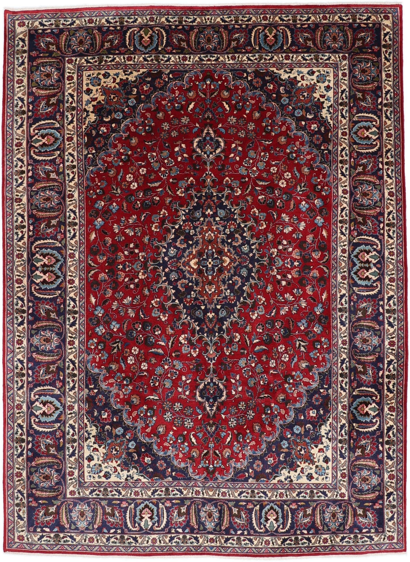 Perserteppich Mashad 245 x 335 cm Schurwolle handgeknüpft blumig
