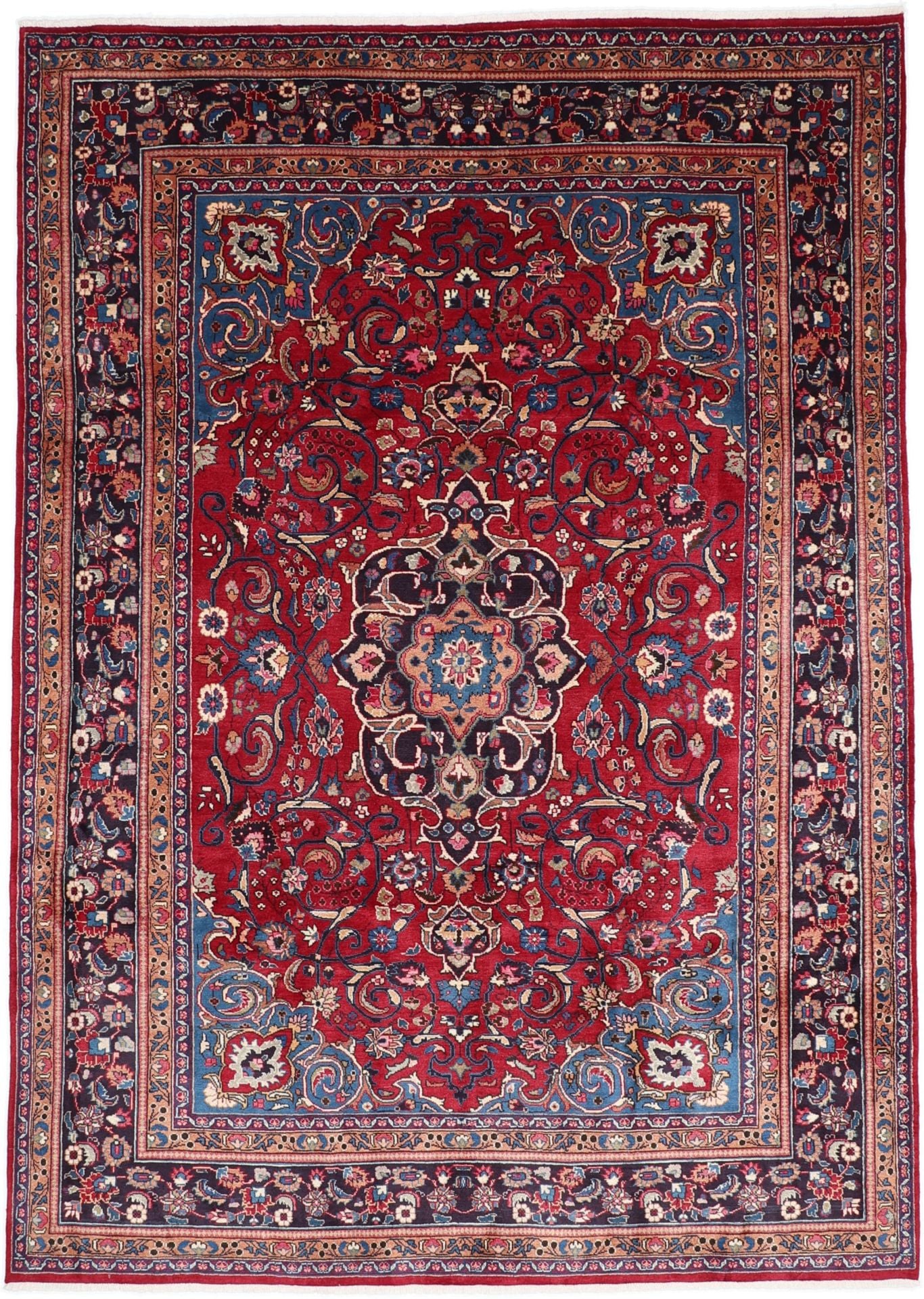 Perserteppich Mashad 245 x 345 cm Schurwolle handgeknüpft