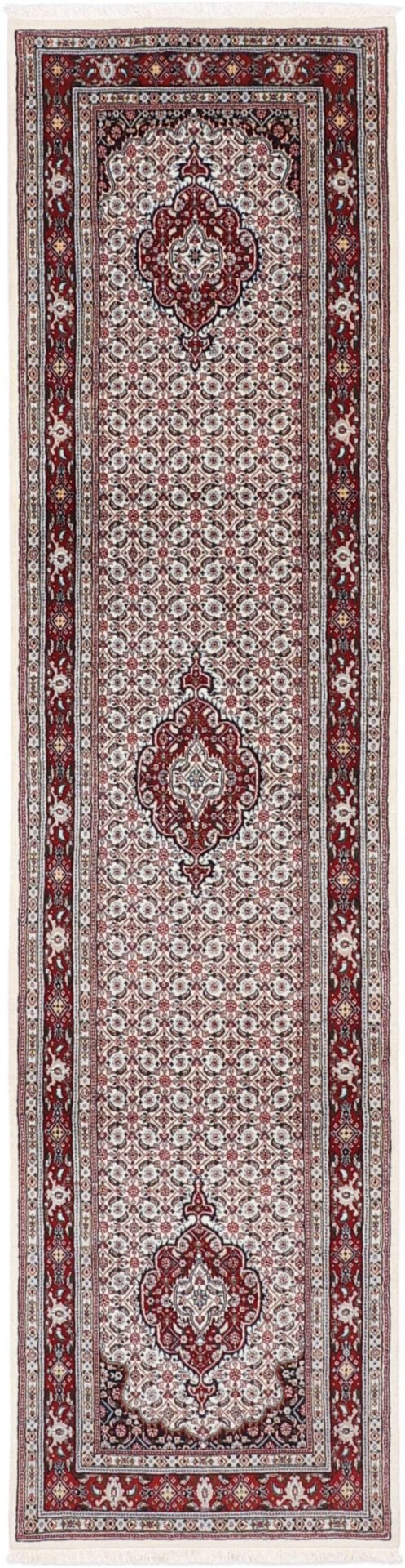 Perserteppich Moud 77 x 317 cm Schurwolle handgeknüpft floral