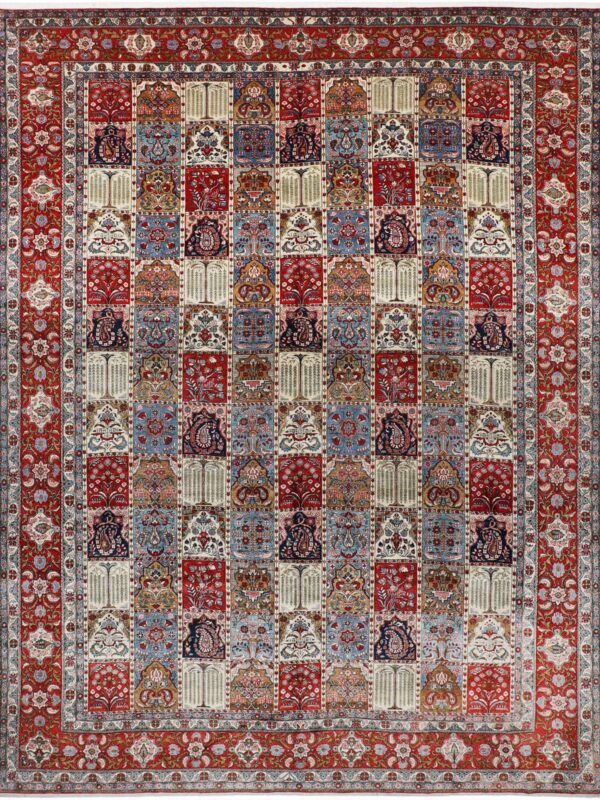 Perserteppich Ghom 327 x 418 cm Schurwolle handgeknüpft antik