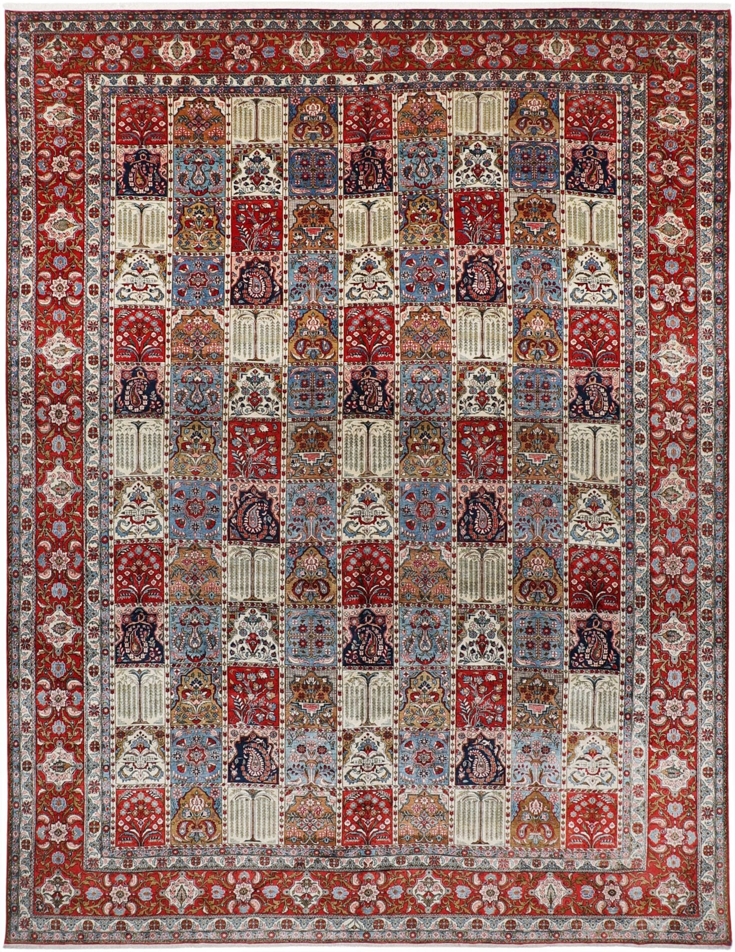 Perserteppich Ghom 327 x 418 cm Schurwolle handgeknüpft antik