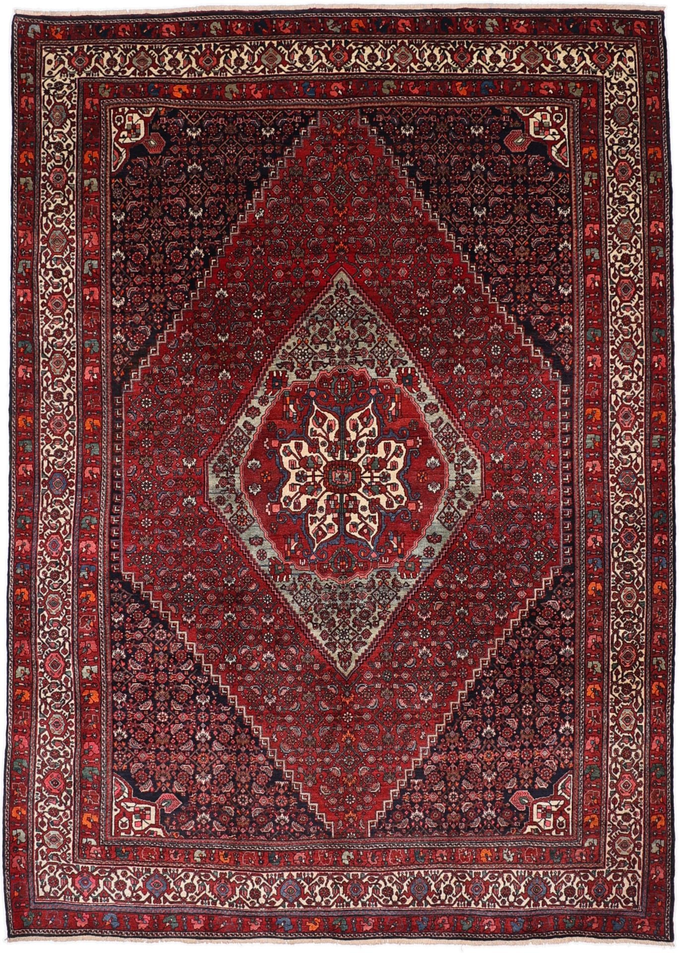 Perserteppich Bidjar 257 x 360 cm Schurwolle handgeknüpft antik